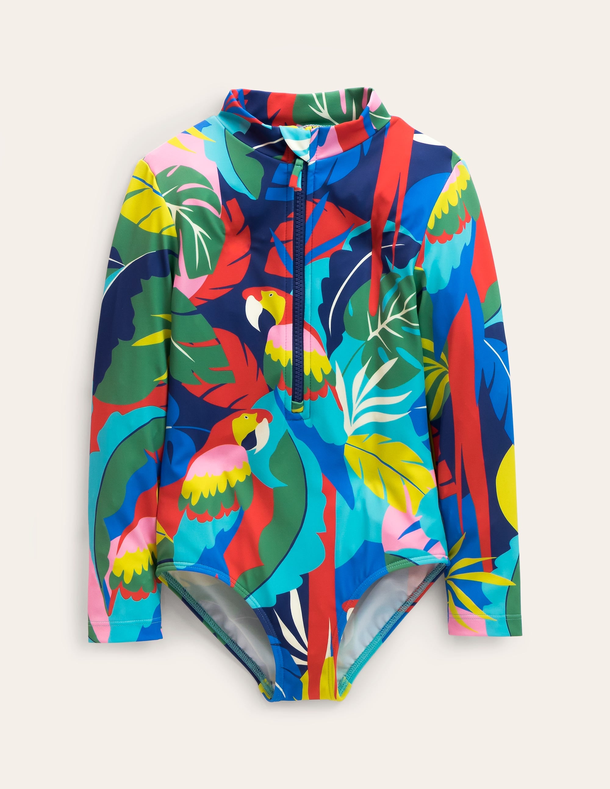 Long-sleeved Swimsuit-Multi Parrot - Image 1