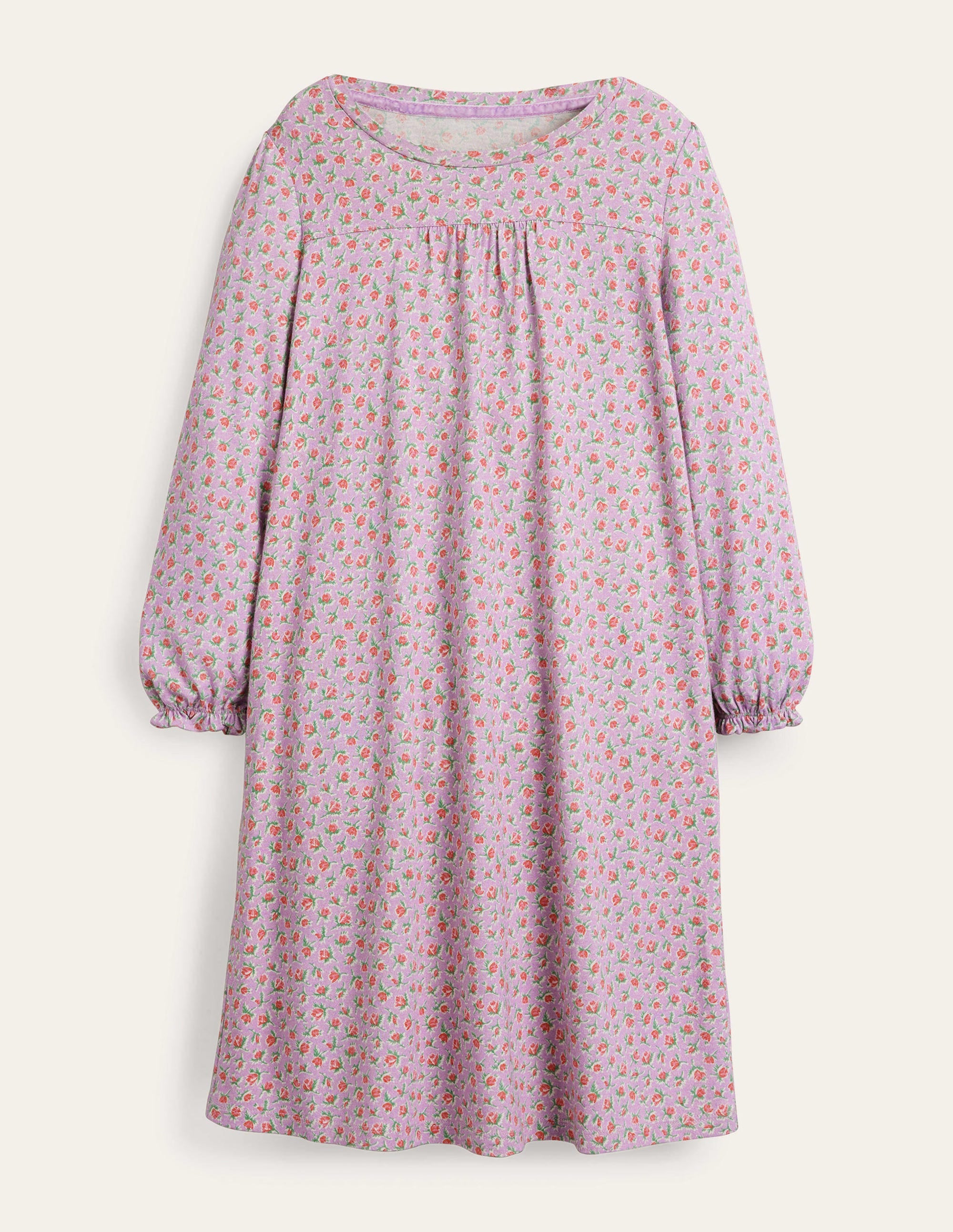 Printed Long-sleeved Nightie-Lilac Vintage Sprig - Image 1