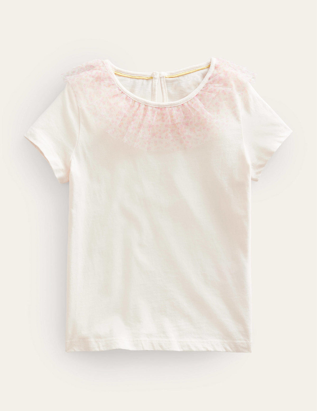 Tulle Jersey Top-Vanilla Pod - Image 1