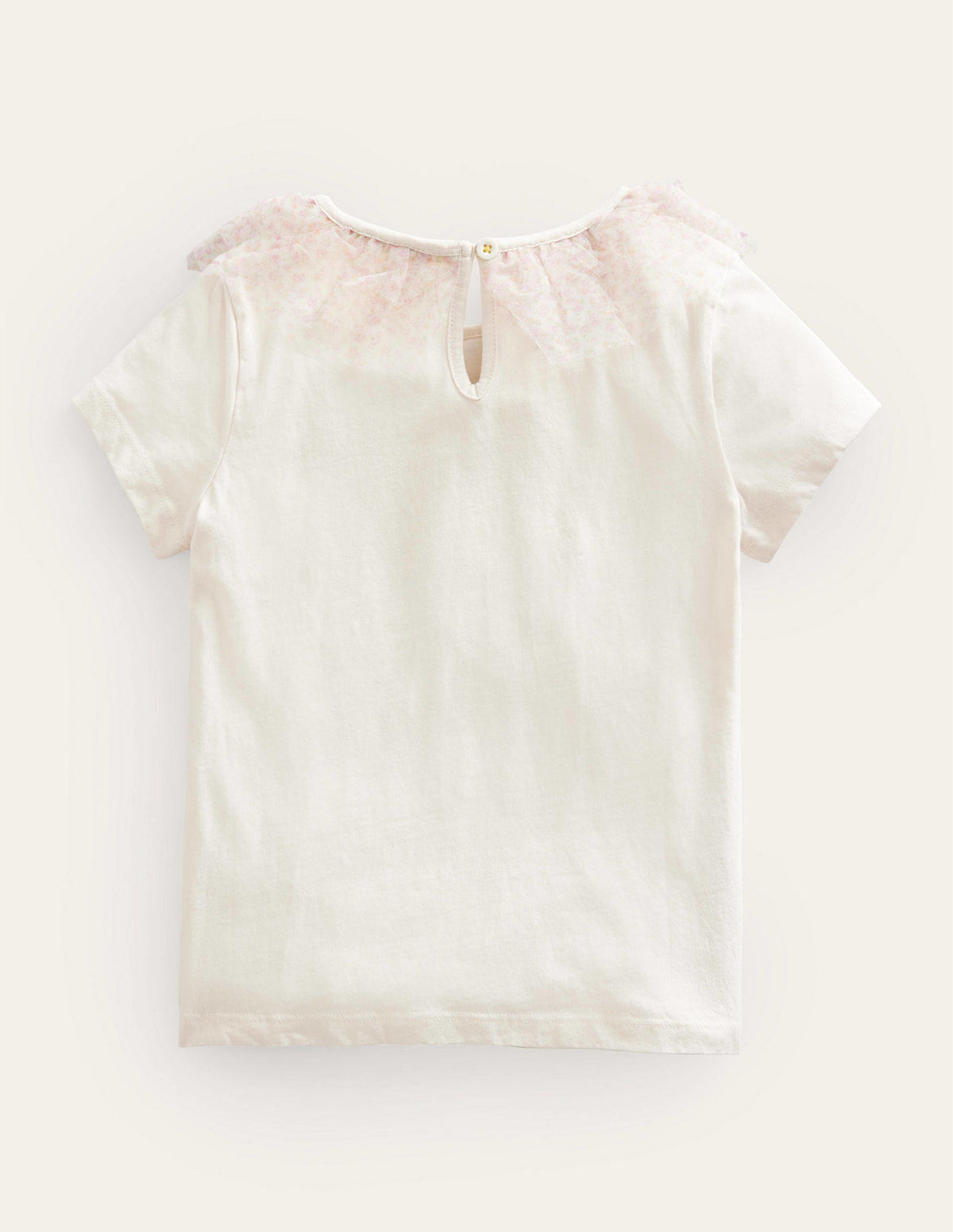 Tulle Jersey Top-Vanilla Pod-2