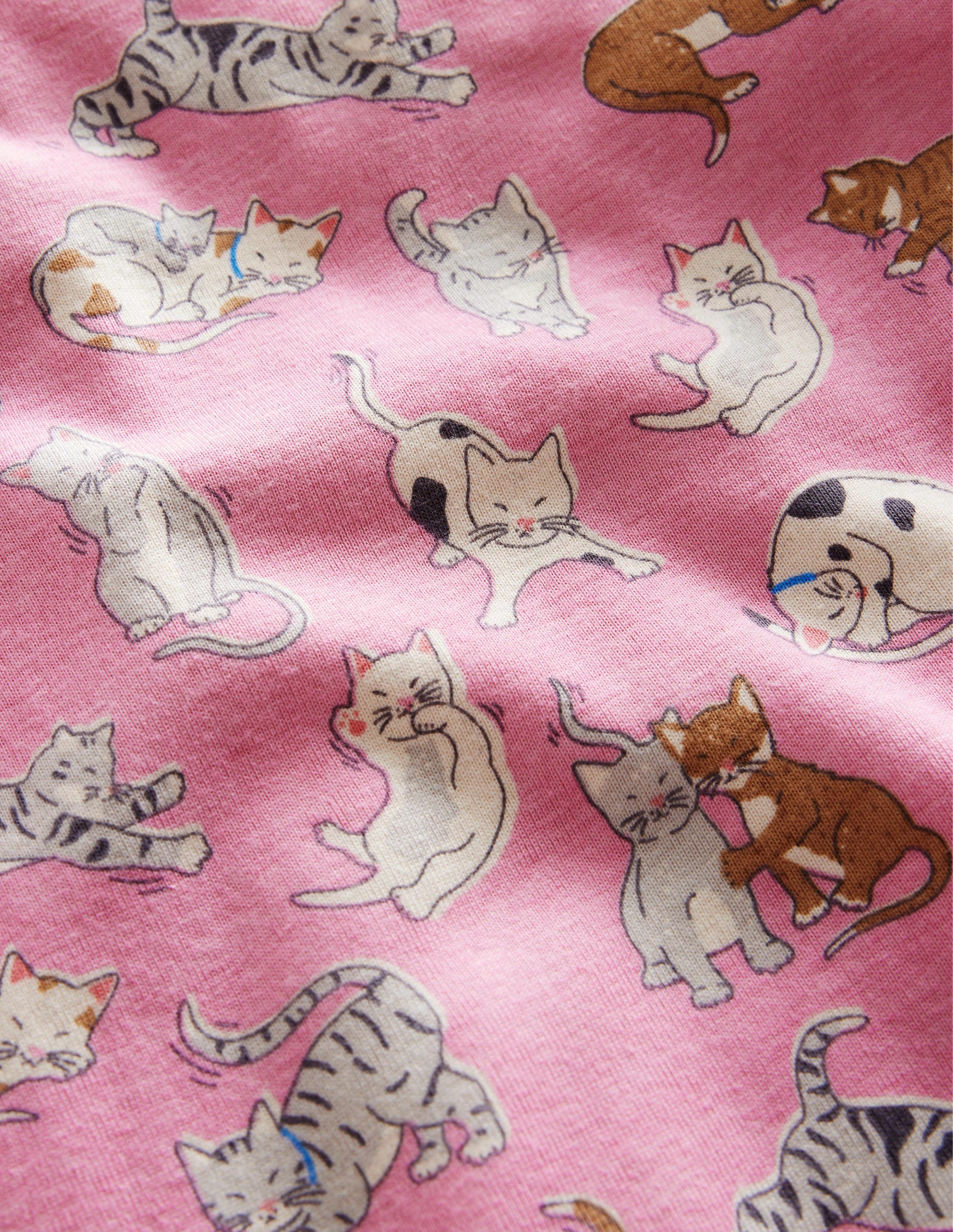 Snug Long John Pyjamas-Formica Pink Cats - Image 3