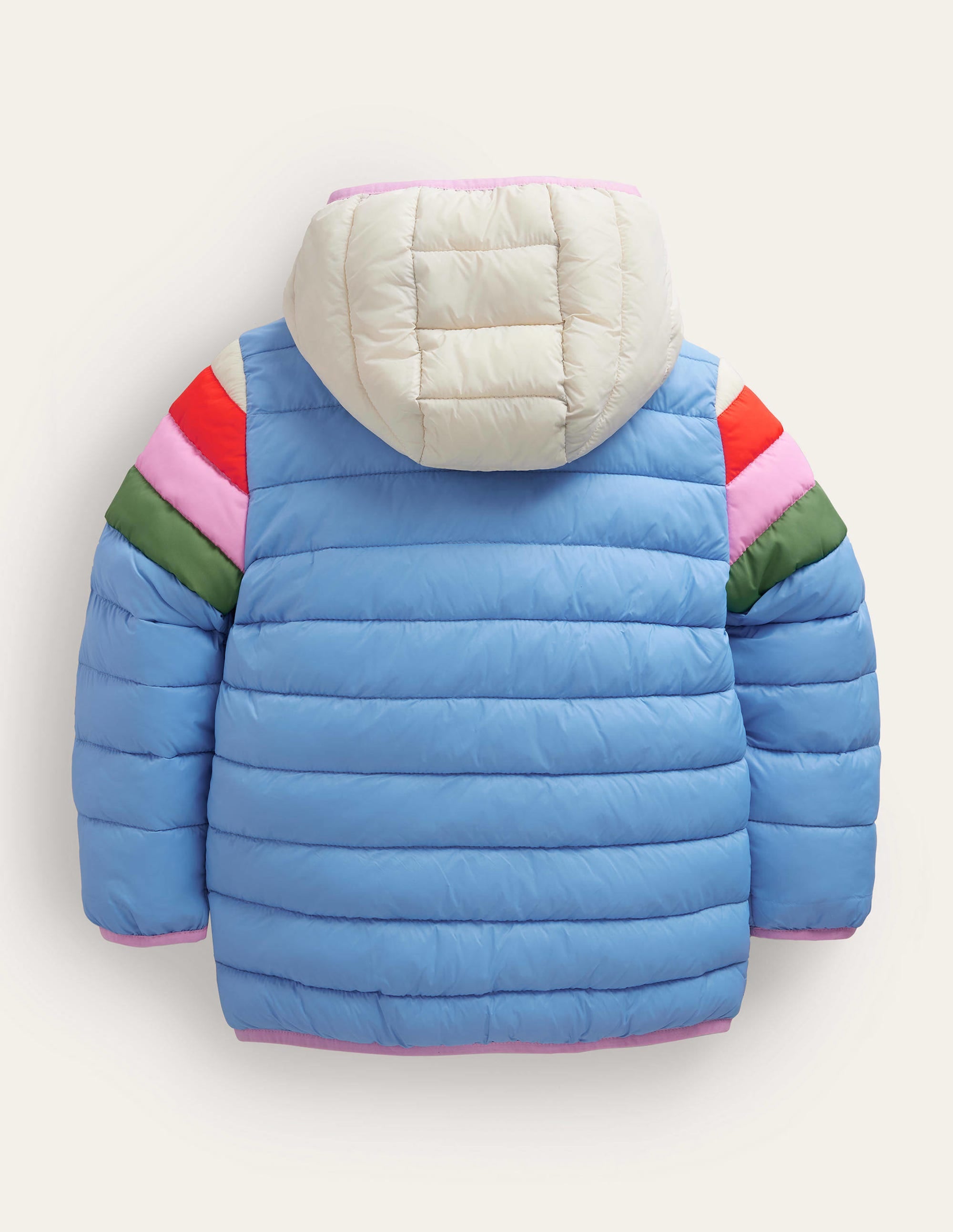 Cosy Pack-away Padded Jacket-Provence Blue Stripe - Image 2