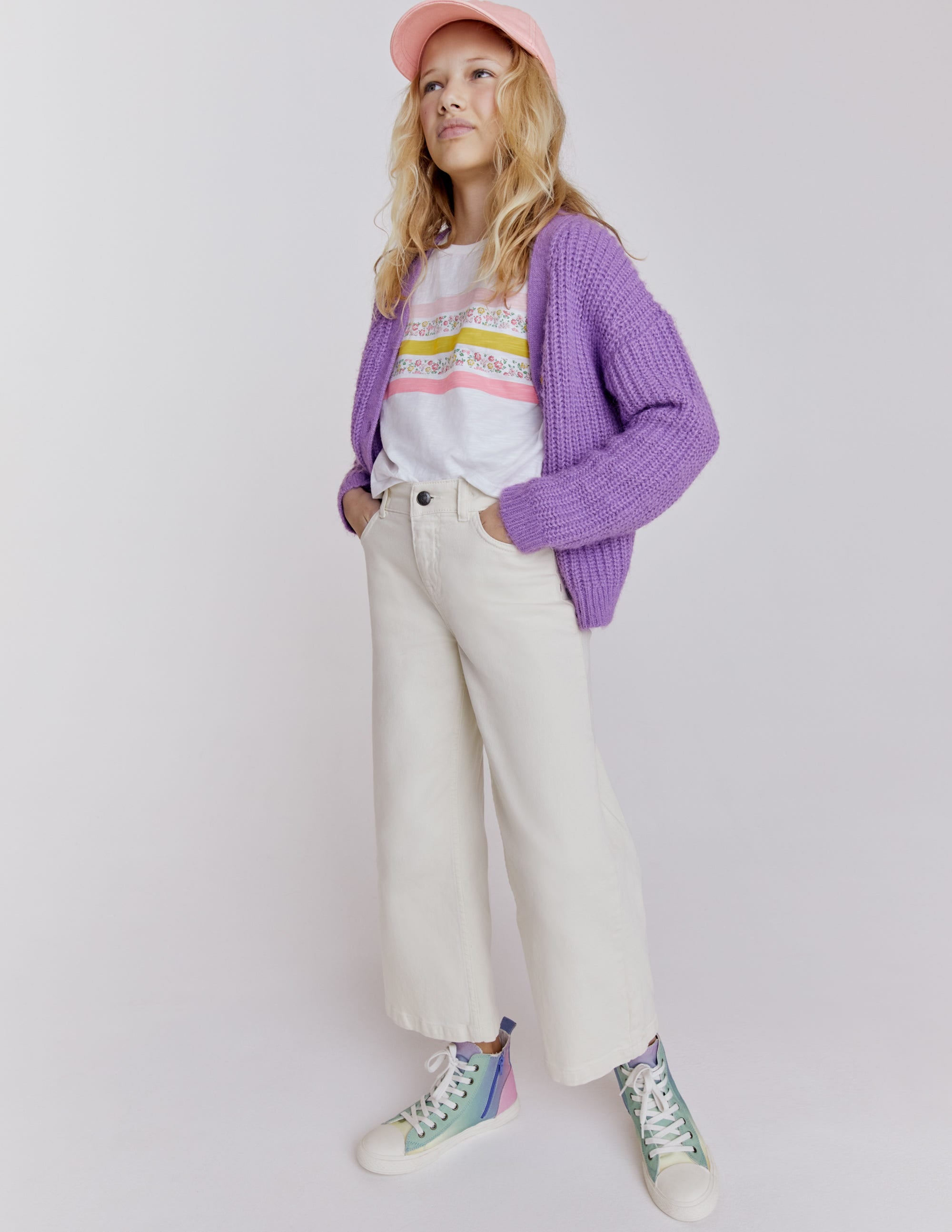Straight Leg Flare Jean-Ecru - Image 4