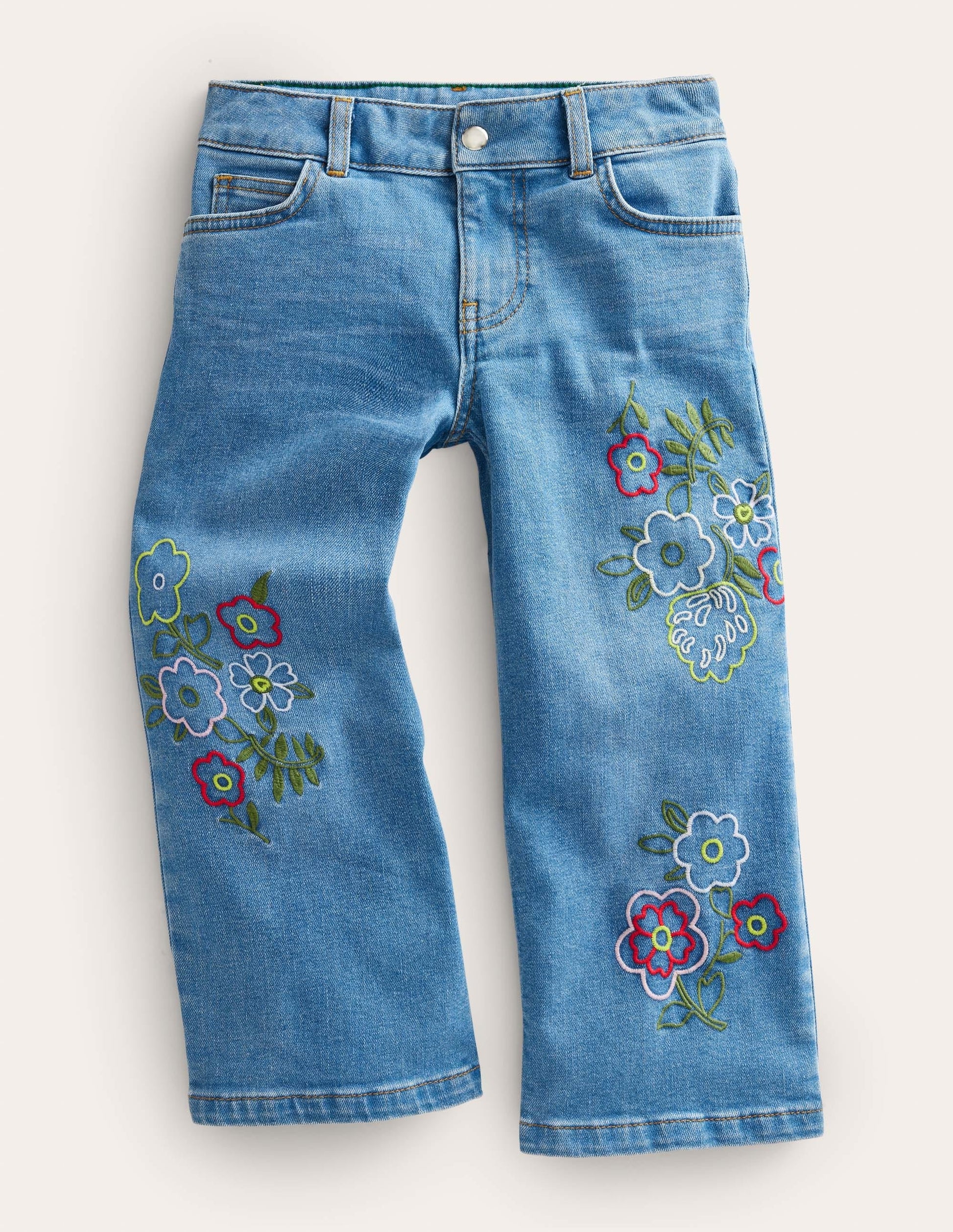 Straight Leg Flare Jean-Light Vintage Embroidery-1