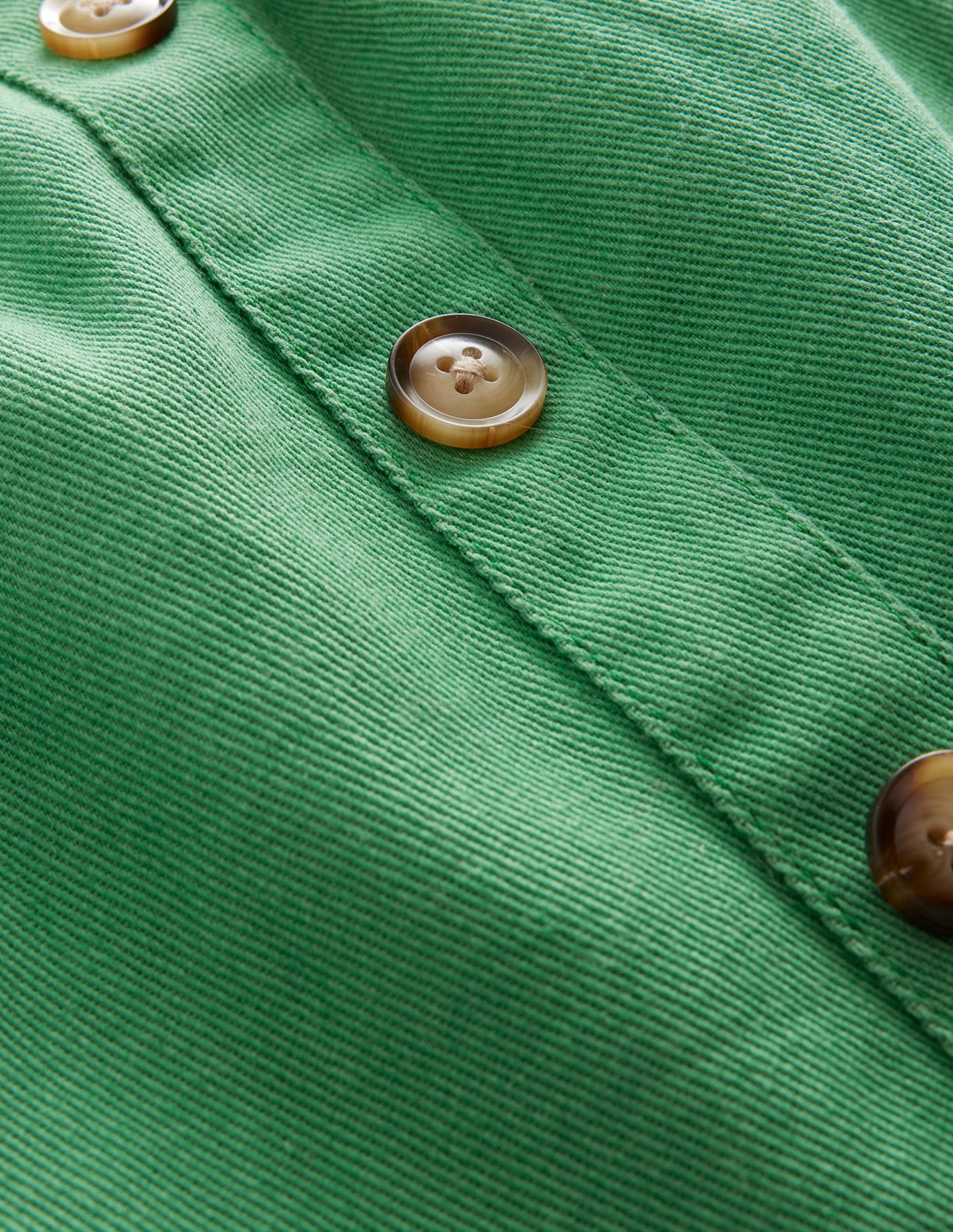 Denim Button Through Skirt-Mountain Green - Image 3