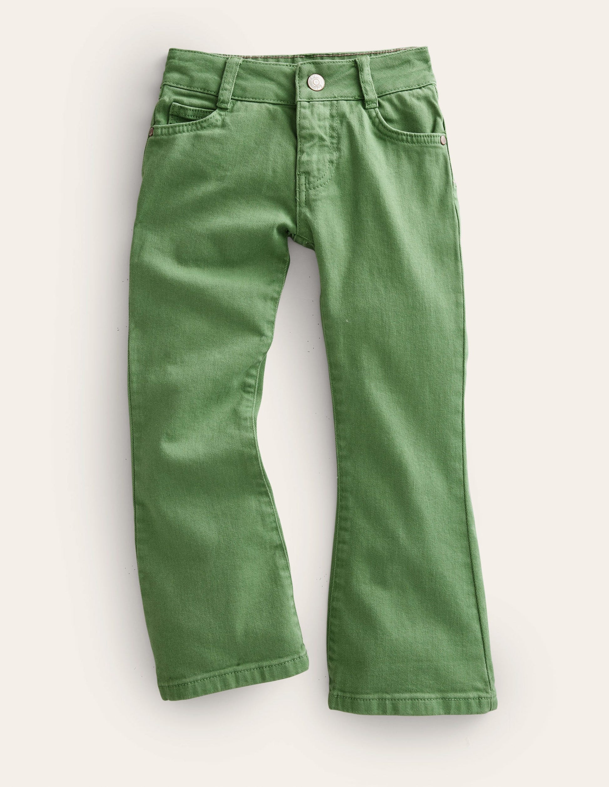 Kick Flare Jean-Deep Grass Green-1