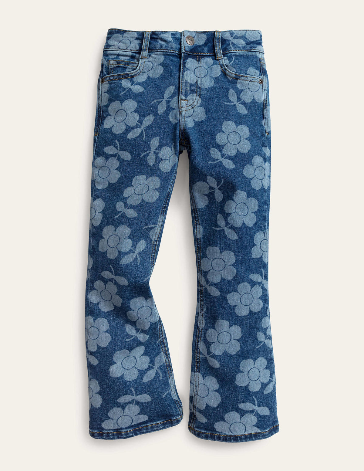 Kick Flare Jean-Denim Flower - Image 1