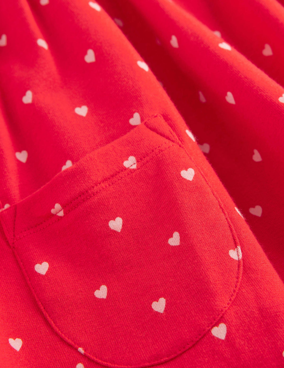 Jersey Yoke Dress-Strawberry Tart Tiny Hearts - Image 3