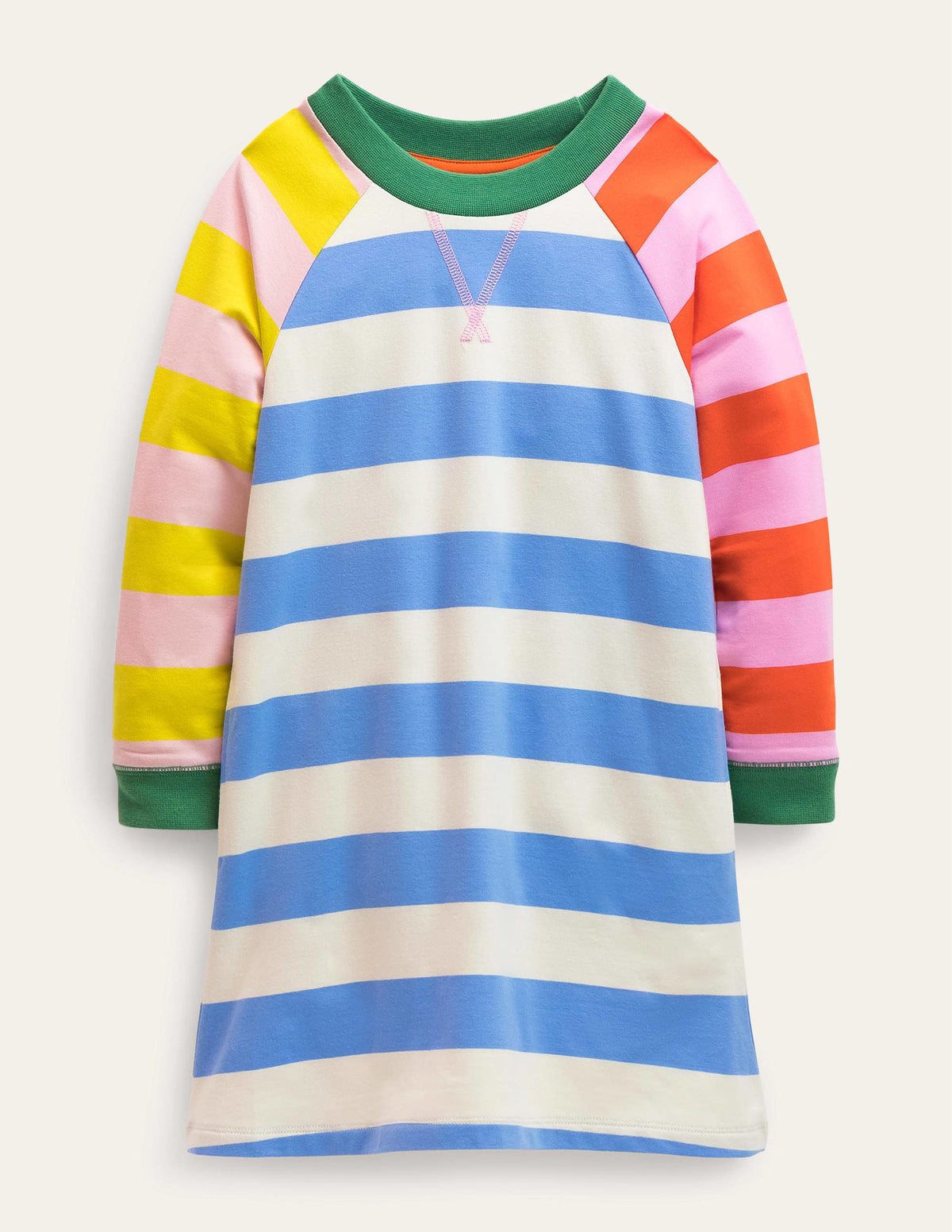 Sporty Raglan Dress-Provence Blue/Vanilla Pod-1