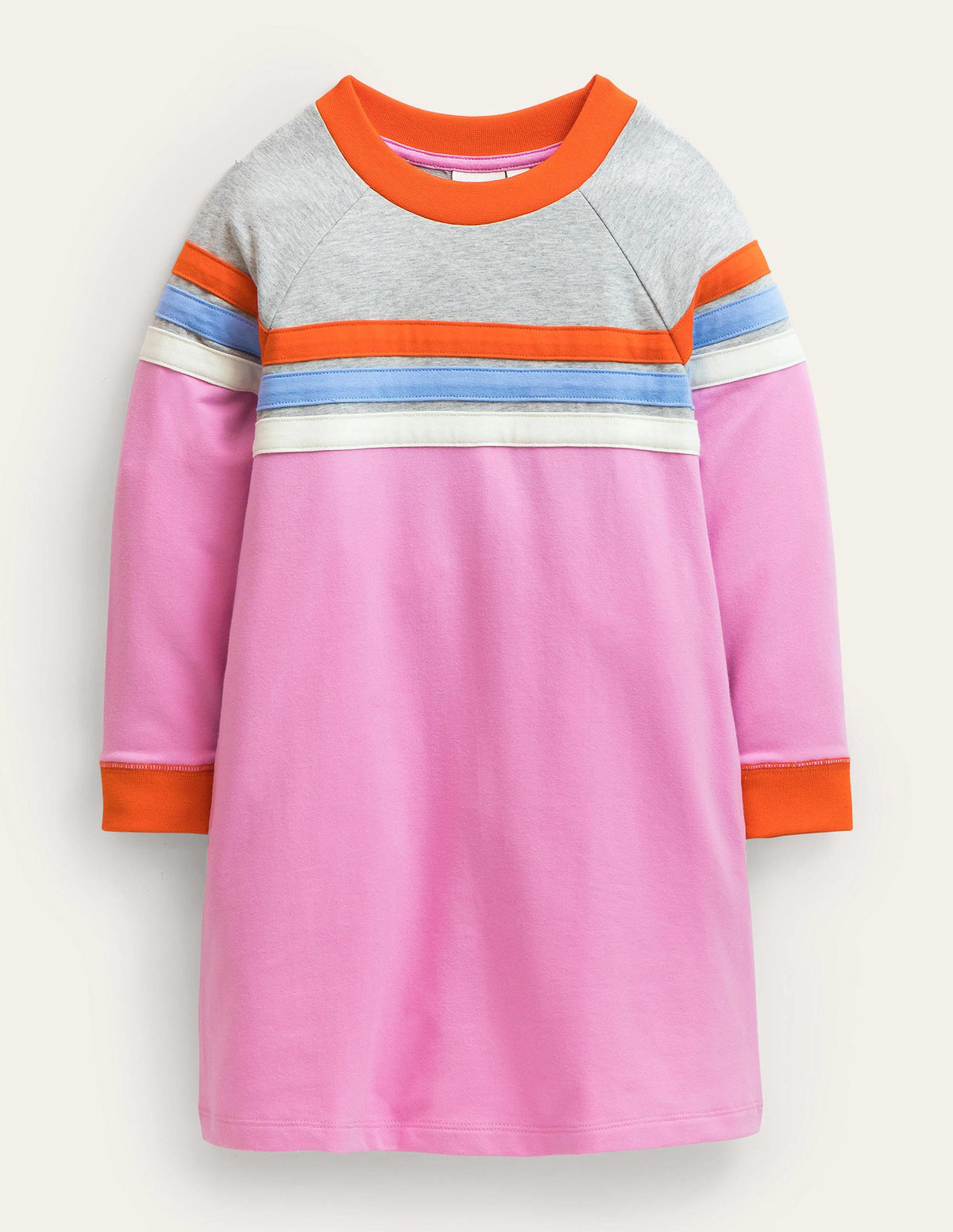 Sporty Raglan Dress-Lilac Chiffon Stripe - Image 1