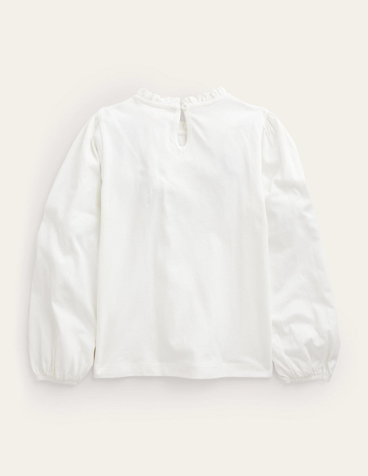 Lace Mix Jersey Top-Ivory-2