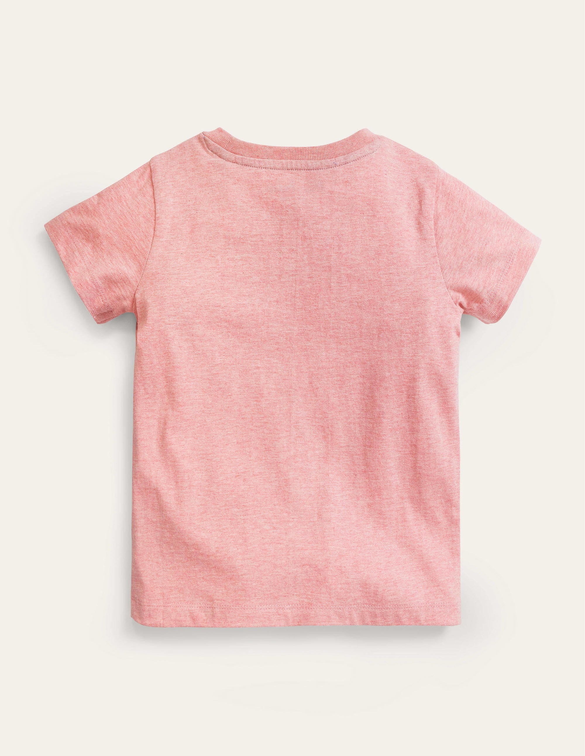 Peeping Pocket T-Shirt-Peach Pink Cat - Image 2