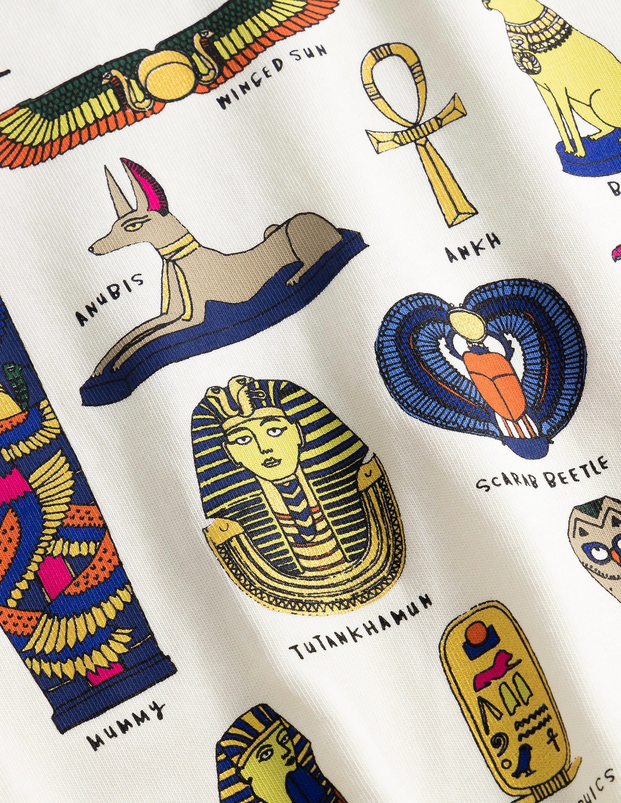 Printed Raglan Top-Tickled Pink Ancient Egypt - Image 3