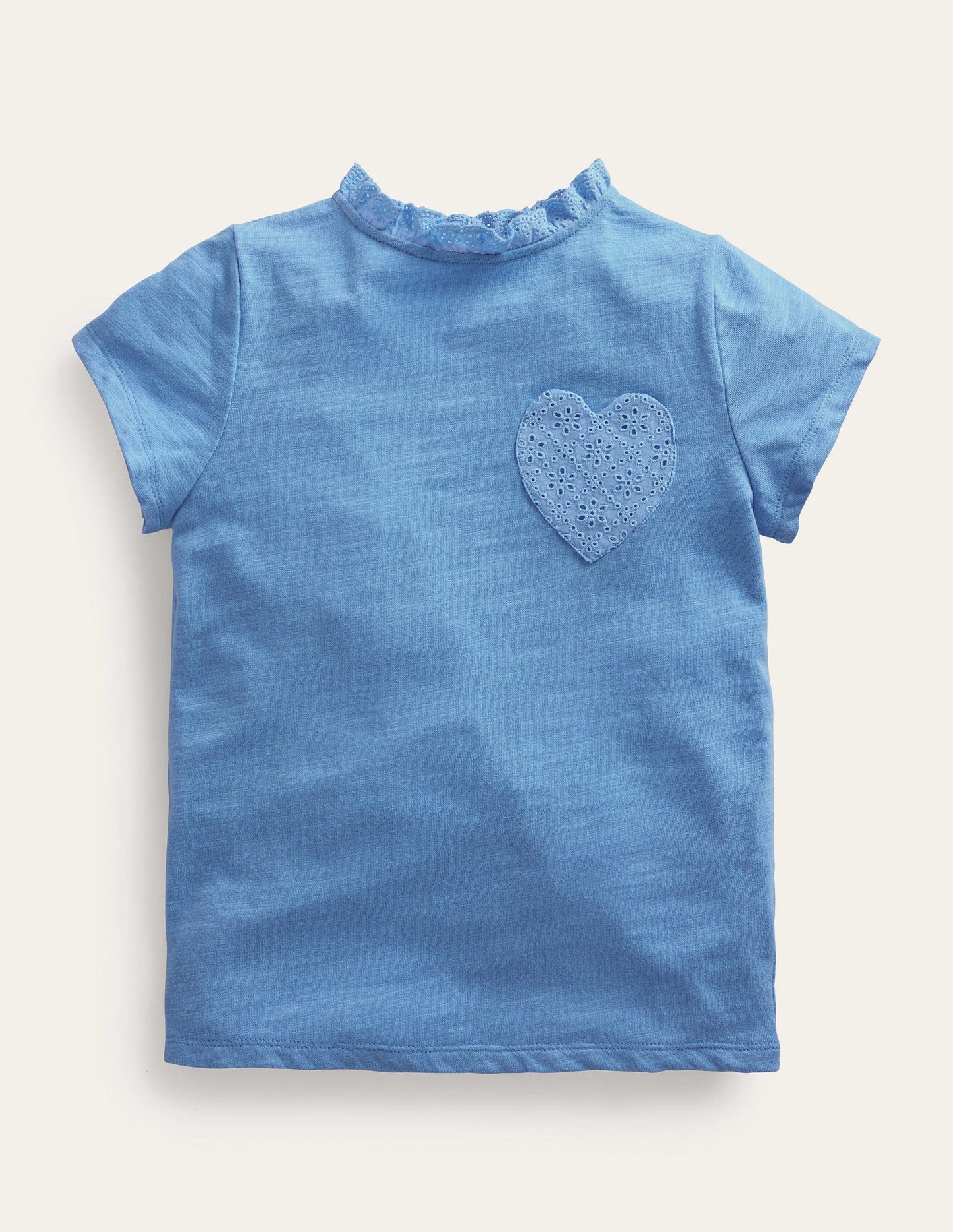 Broderie Pocket T-shirt-Vista Blue