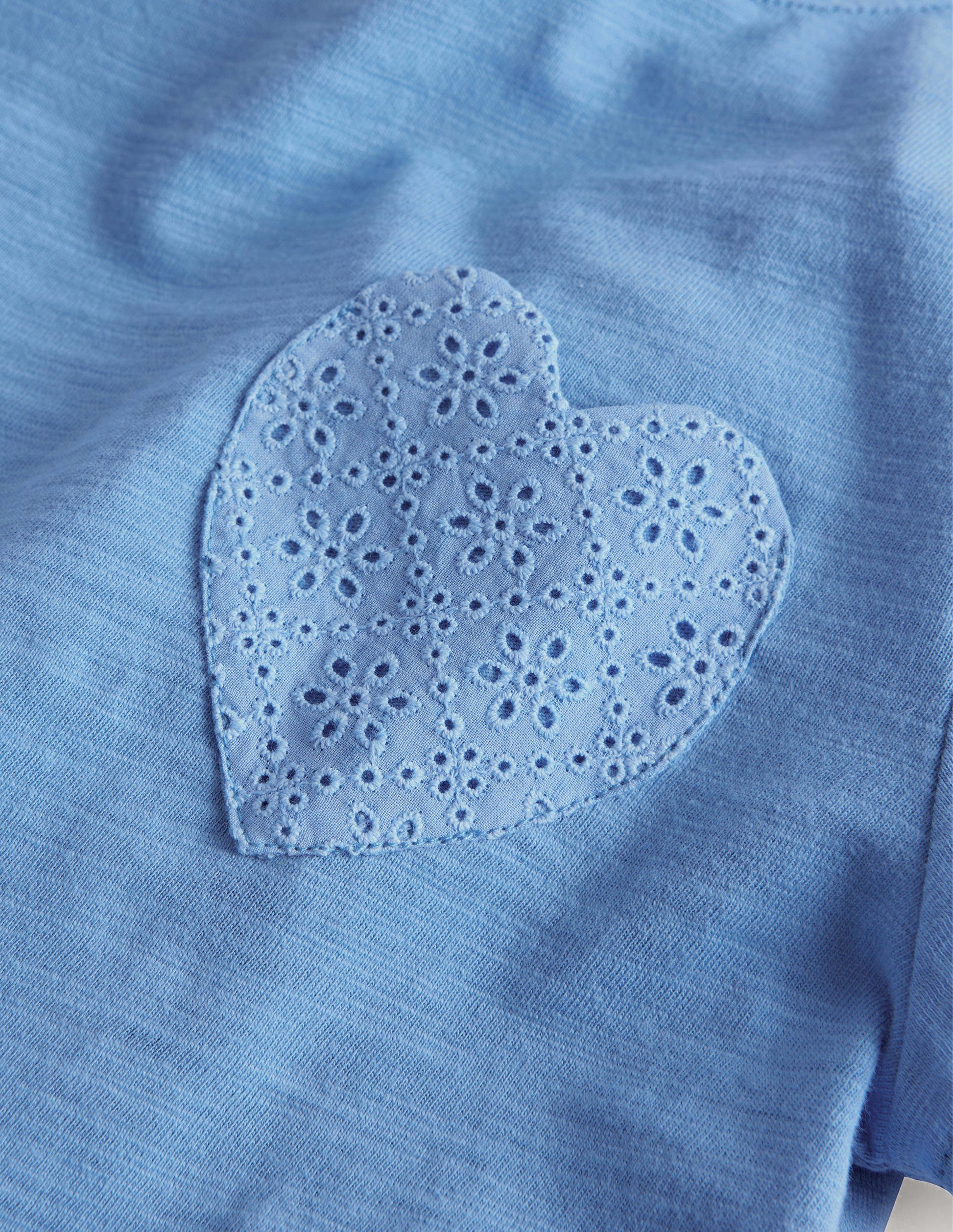 Broderie Pocket T-shirt-Vista Blue-3