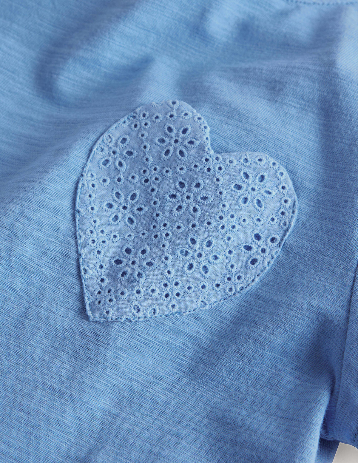 Broderie Pocket T-shirt-Vista Blue - Image 3