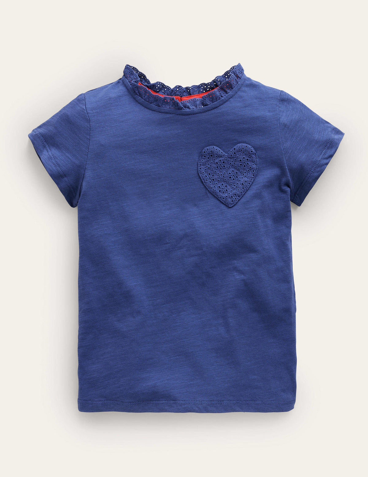 Broderie Pocket T-shirt-Starboard Blue - Image 1