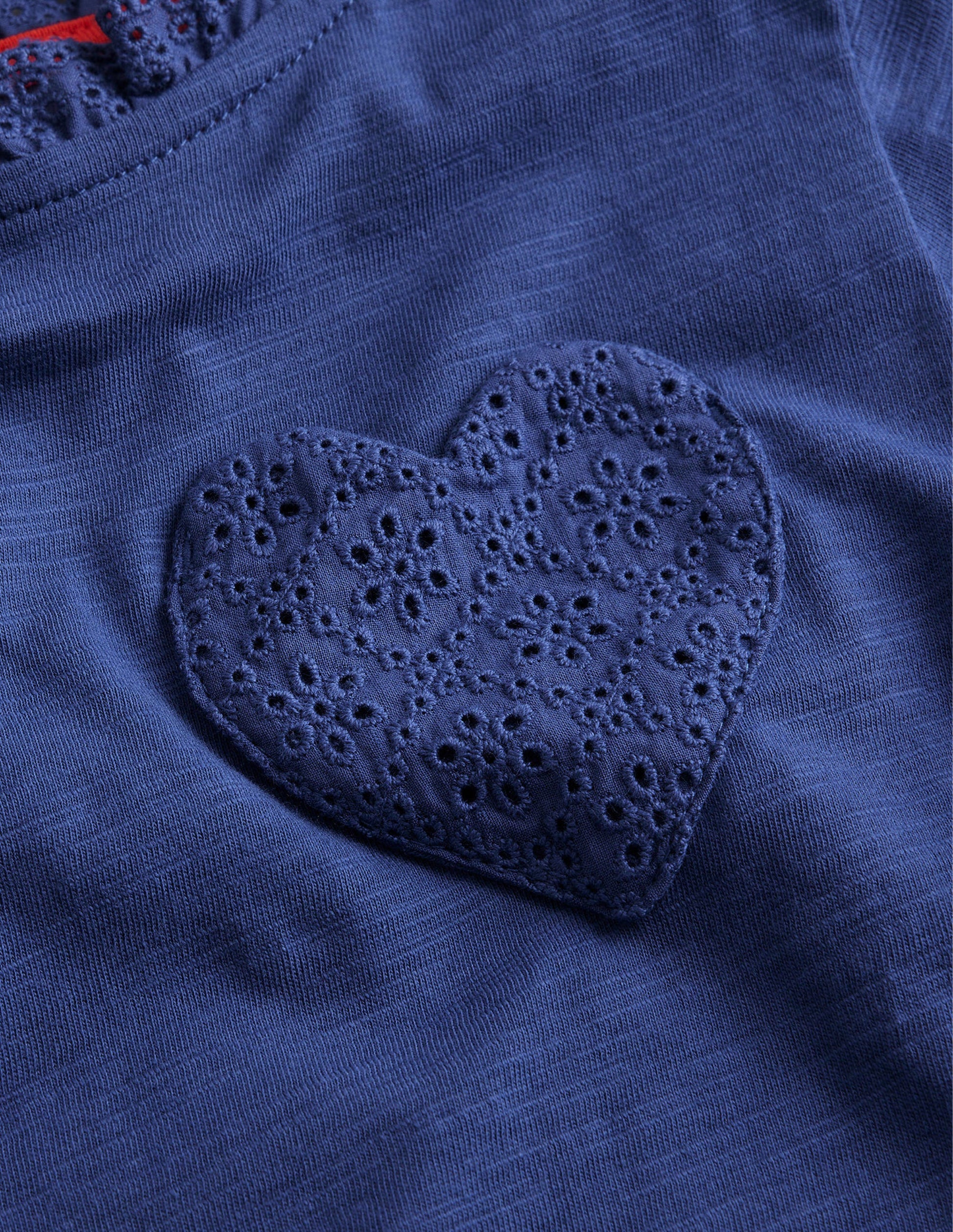 Broderie Pocket T-shirt-Starboard Blue-3