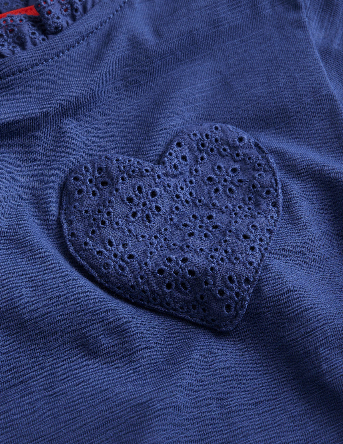 Broderie Pocket T-shirt-Starboard Blue - Image 3