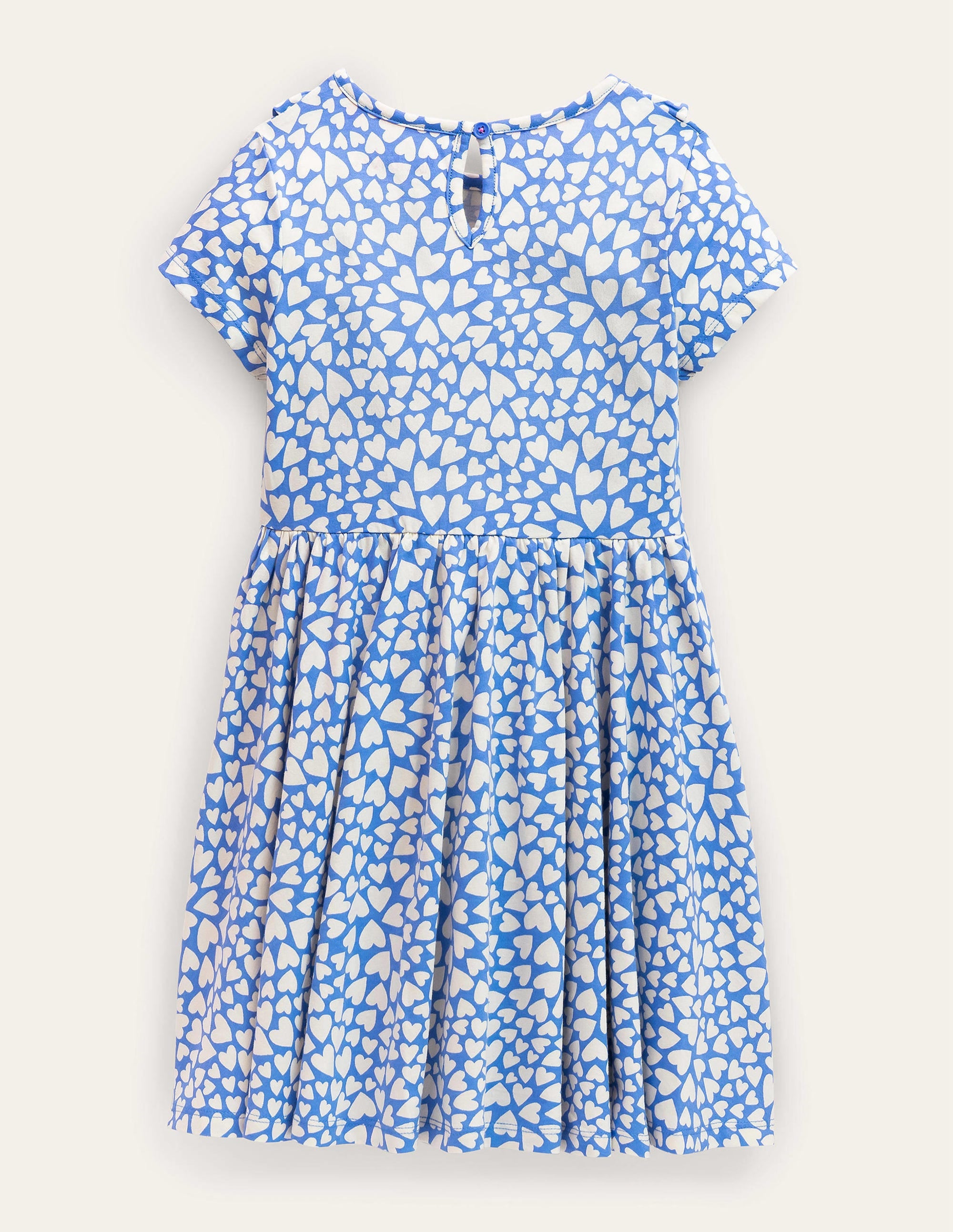 Frilly Twirly Dress-Penzance Blue Hearts - Image 2