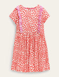 Frilly Twirly Dress-Strawberry Tart Red Hearts