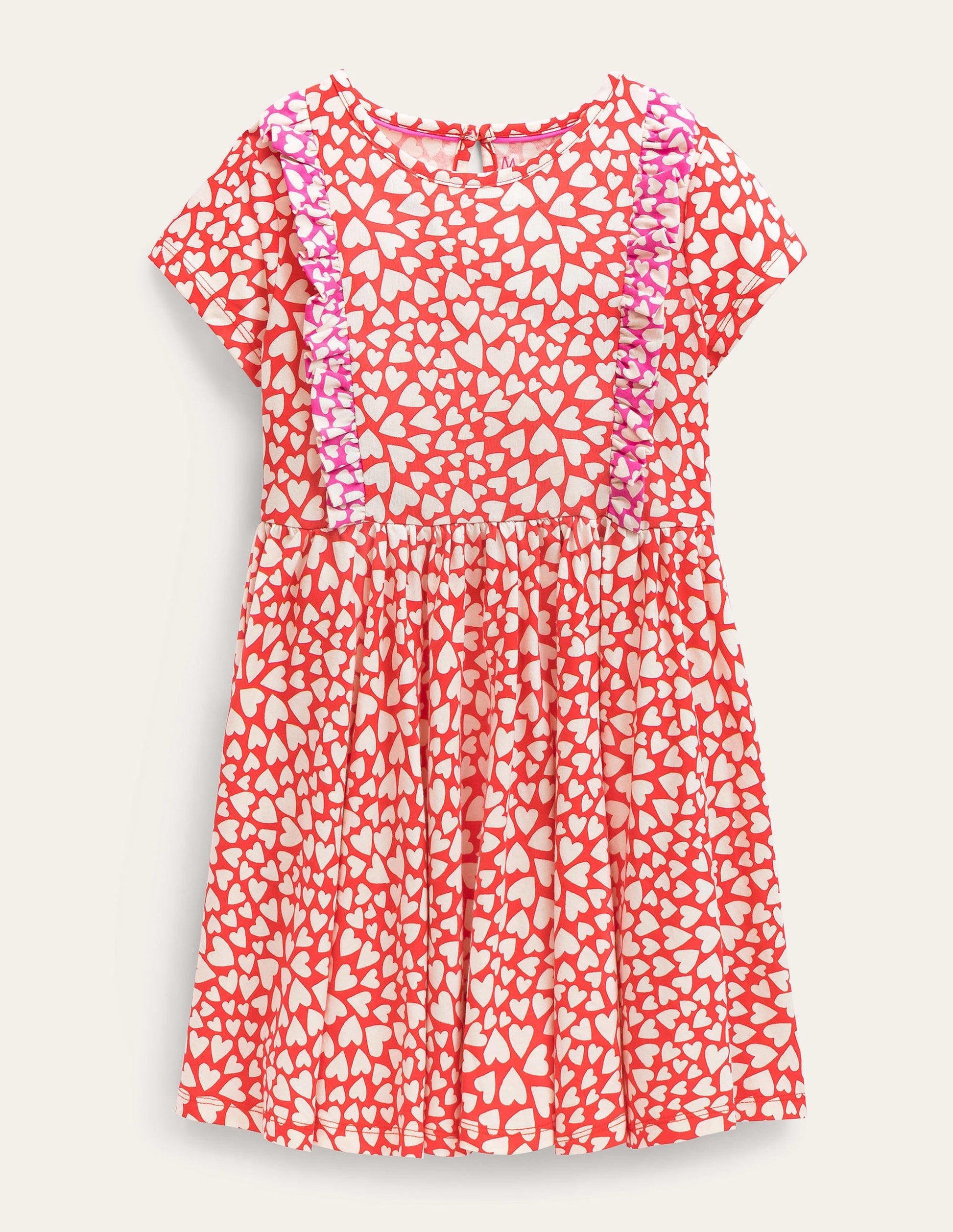 Frilly Twirly Dress-Strawberry Tart Red Hearts-1