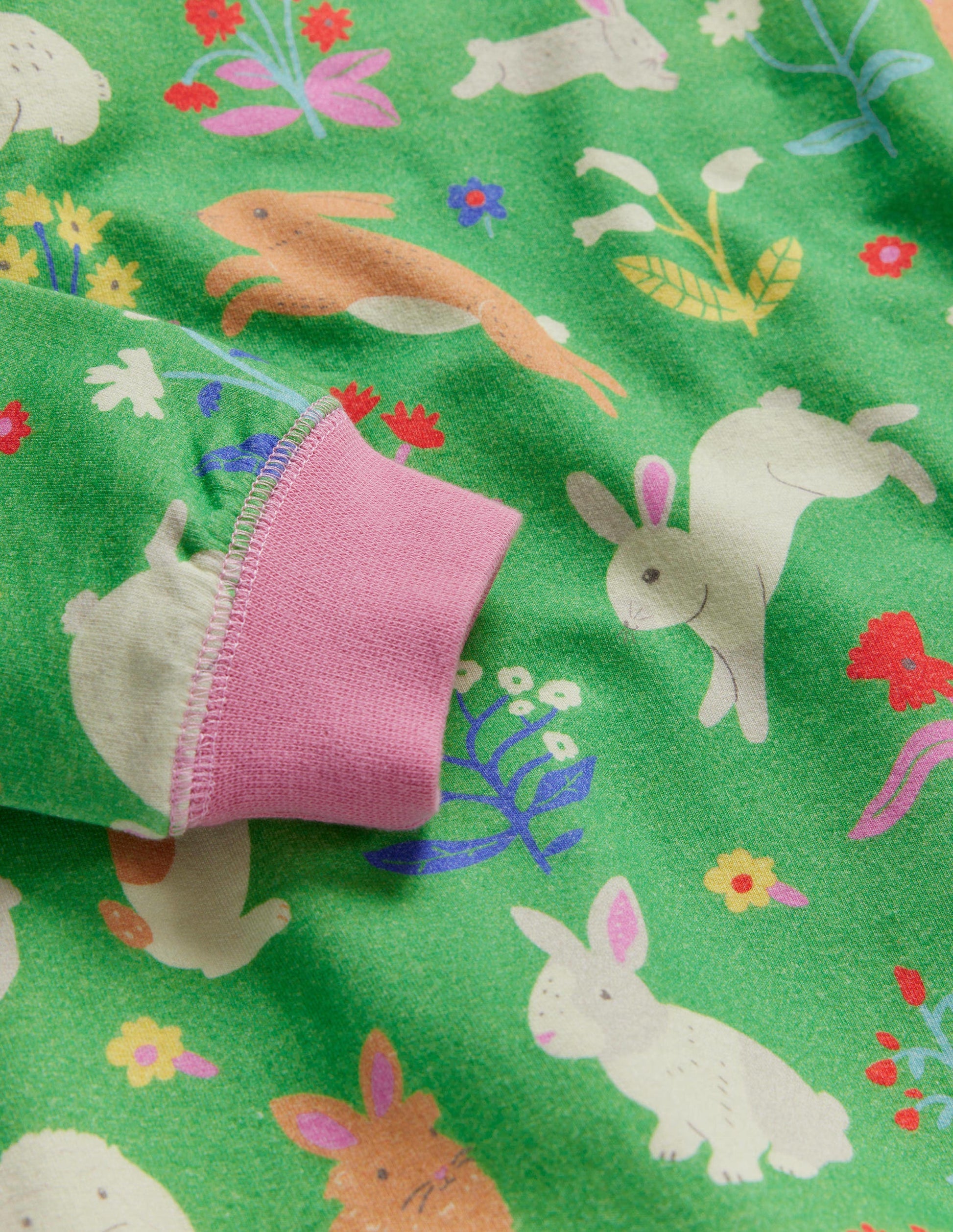 Cosy Sweat Dress-Aloe Green Bunnies-3