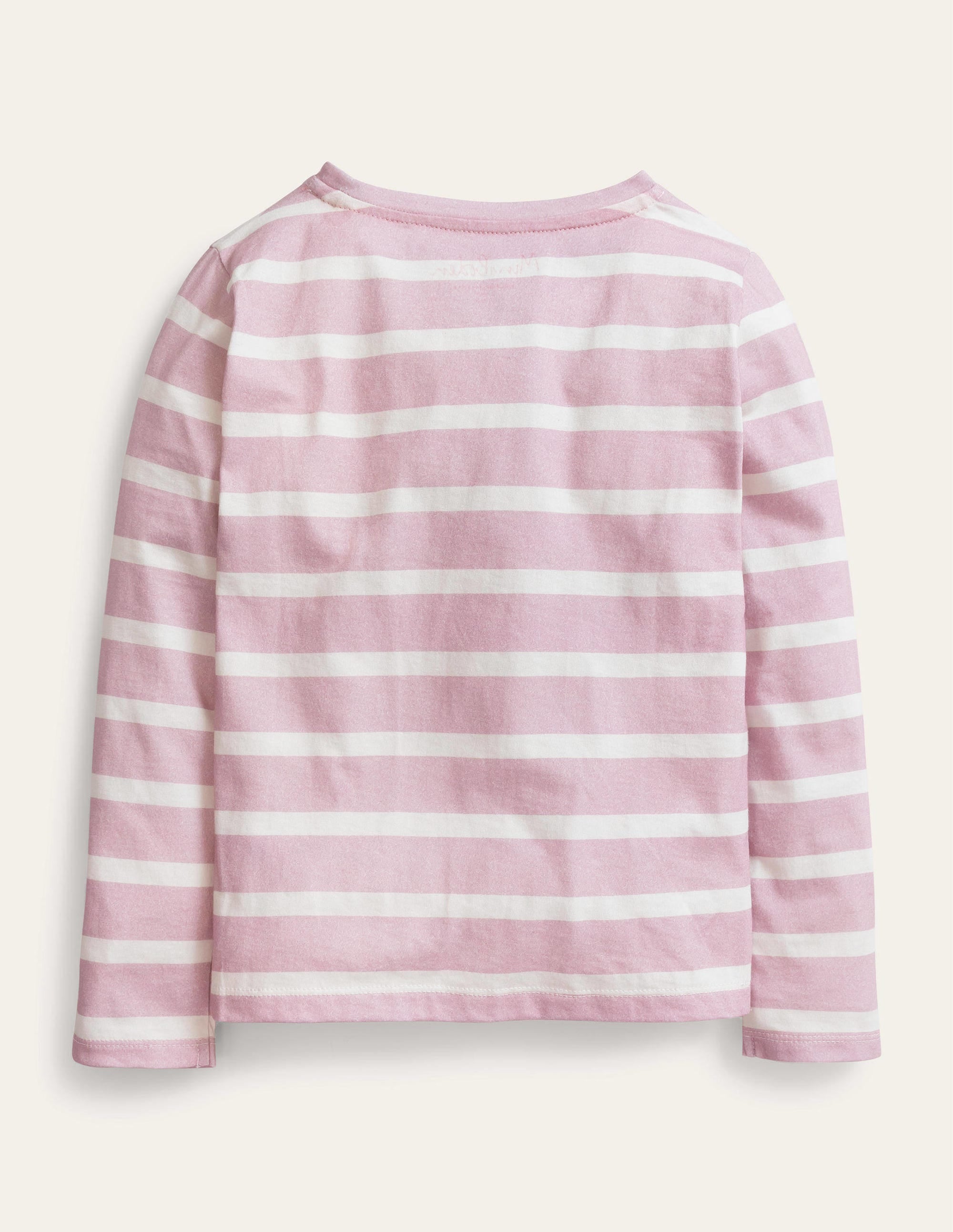 Long Sleeve Appliqué Top-Boto Pink/Ivory Heart Bunny - Image 2
