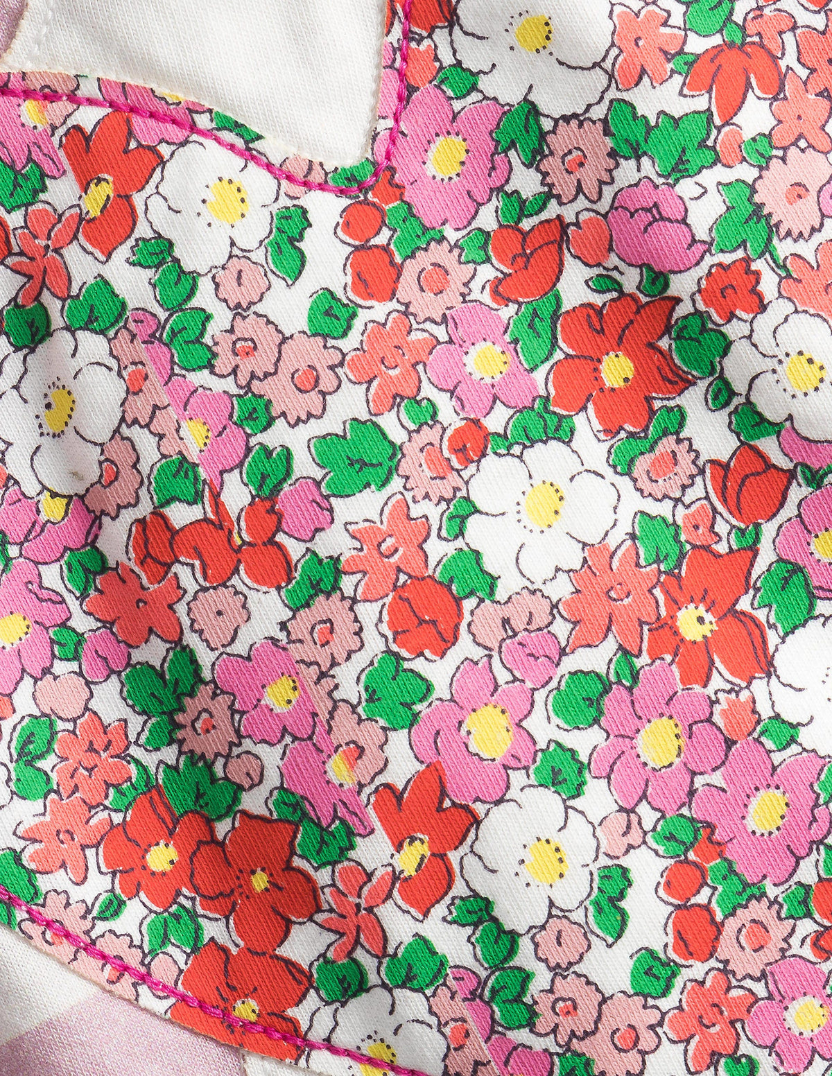 Long Sleeve Appliqué Top-Boto Pink/Ivory Heart Bunny - Image 3