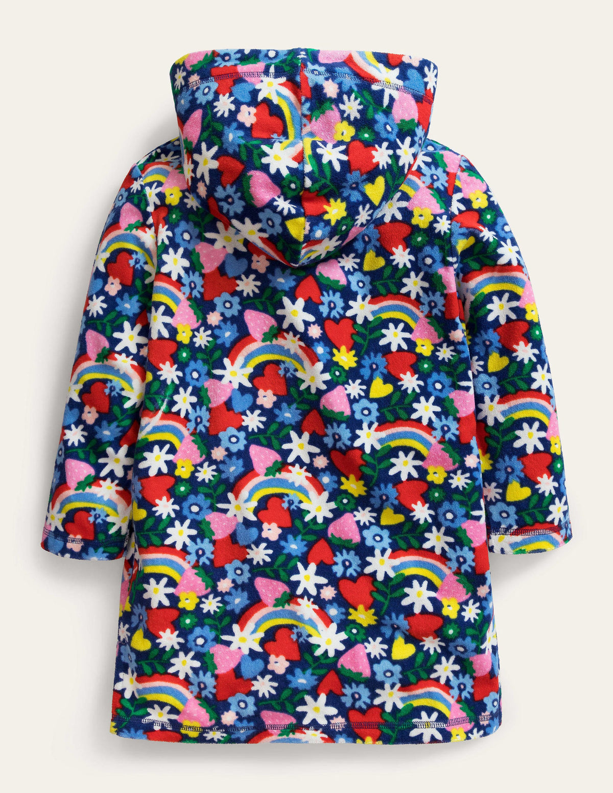 Pattern Towelling Beach Dress-Multi Rainbow Ditsy - Image 2