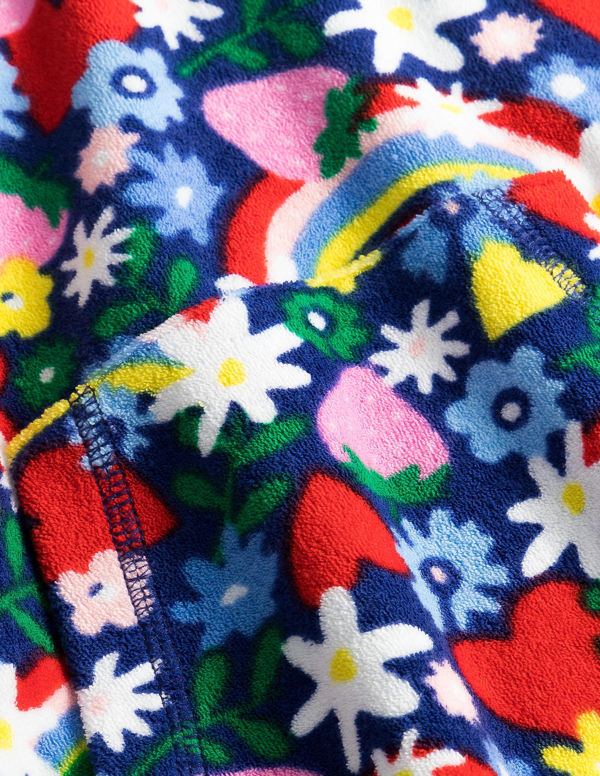 Pattern Towelling Beach Dress-Multi Rainbow Ditsy - Image 3