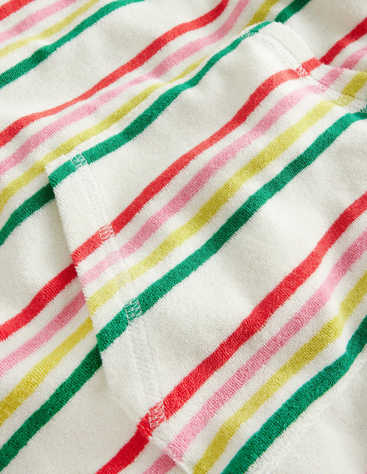 Pattern Towelling Beach Dress-Multi Stripe-3
