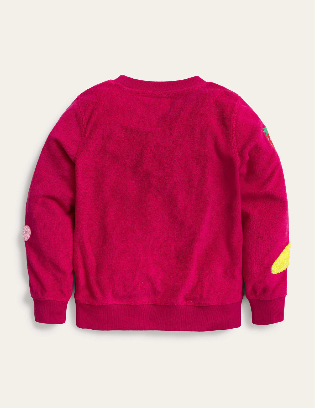 Towelling Logo Sweat-Candy Cane Pink - Image 2