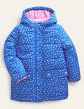 Lofty Puffa Coat-Cabana Blue Spot