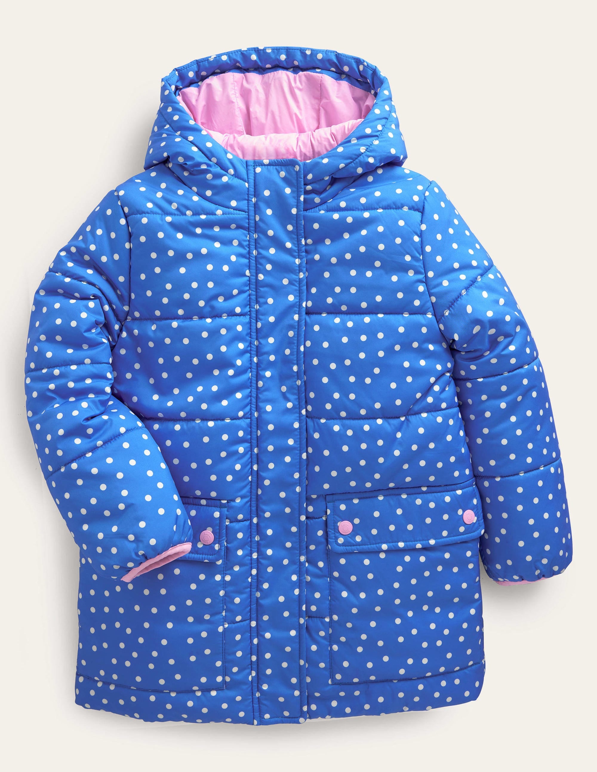 Lofty Puffa Coat-Cabana Blue Spot - Image 1