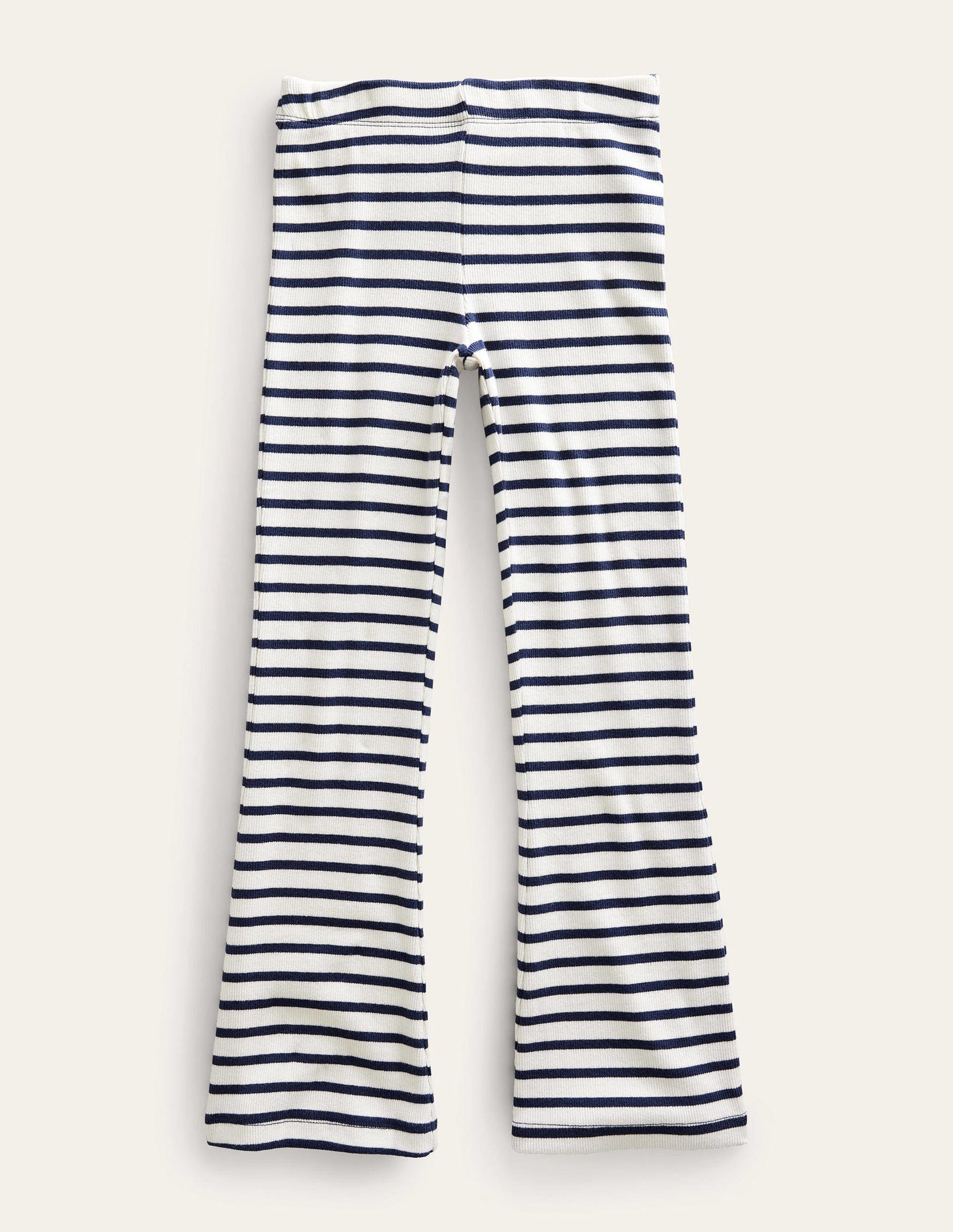 Jersey Kick Flare Leggings-Ivory/Navy-1
