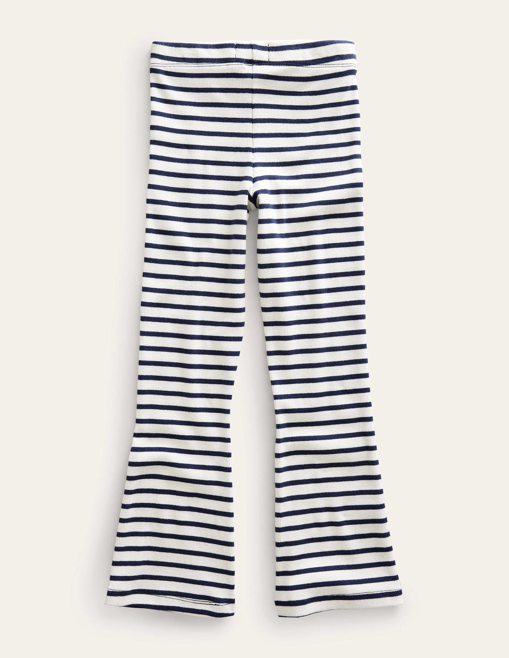 Jersey Kick Flare Leggings-Ivory/Navy-2