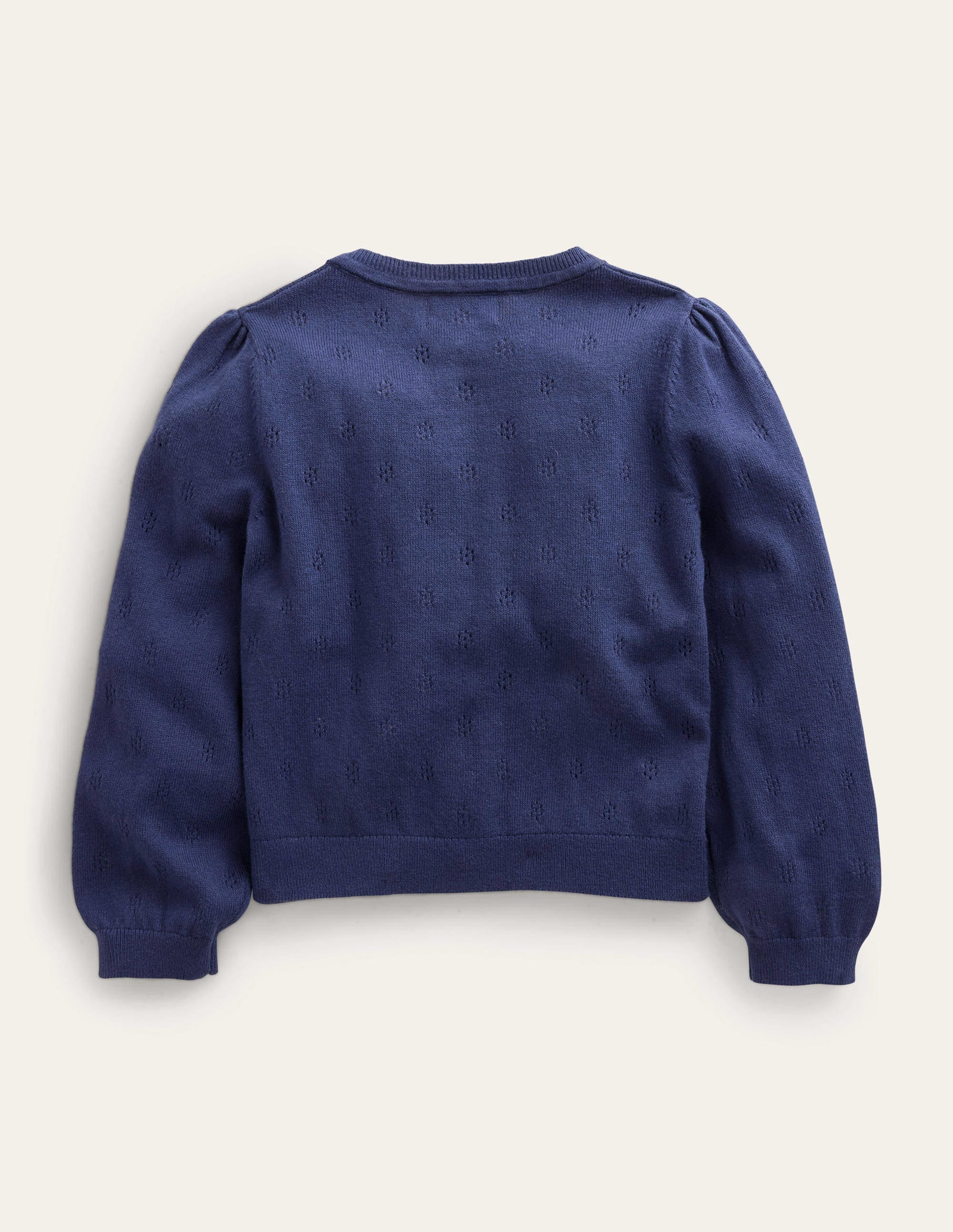 Cotton Cashmere Cardigan-College Navy - Image 2