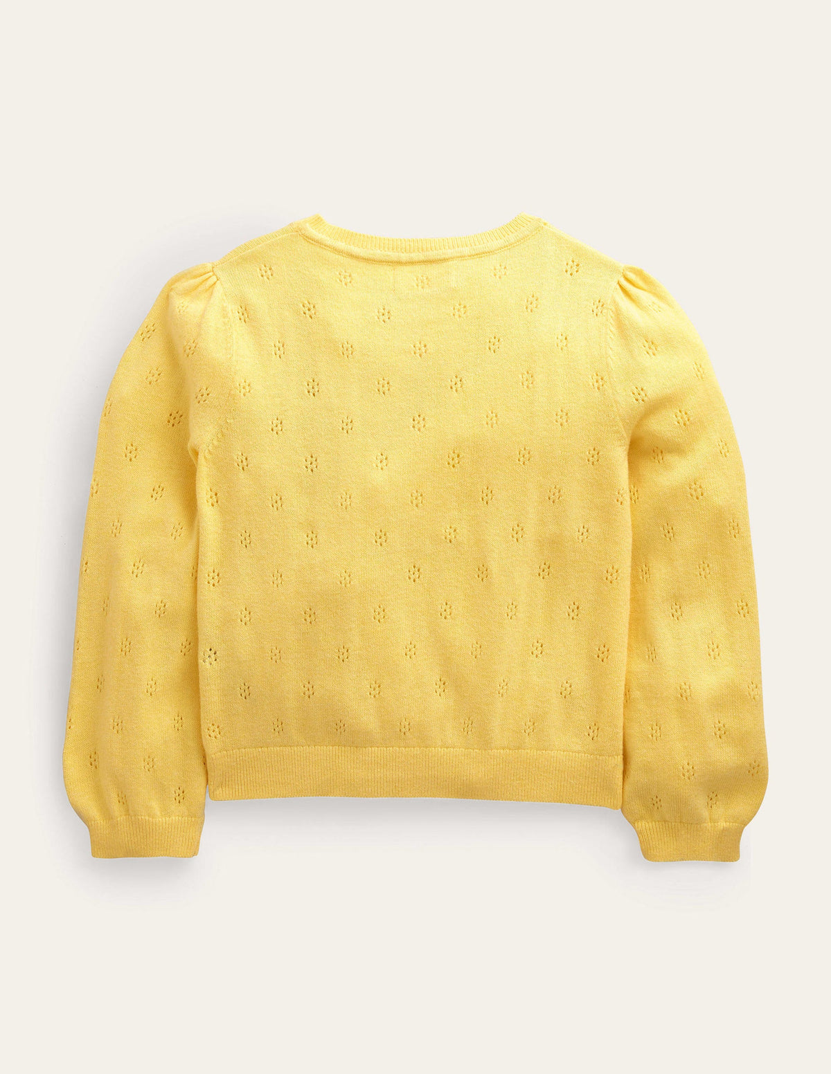 Cotton Cashmere Cardigan-Soft Lemon - Image 2