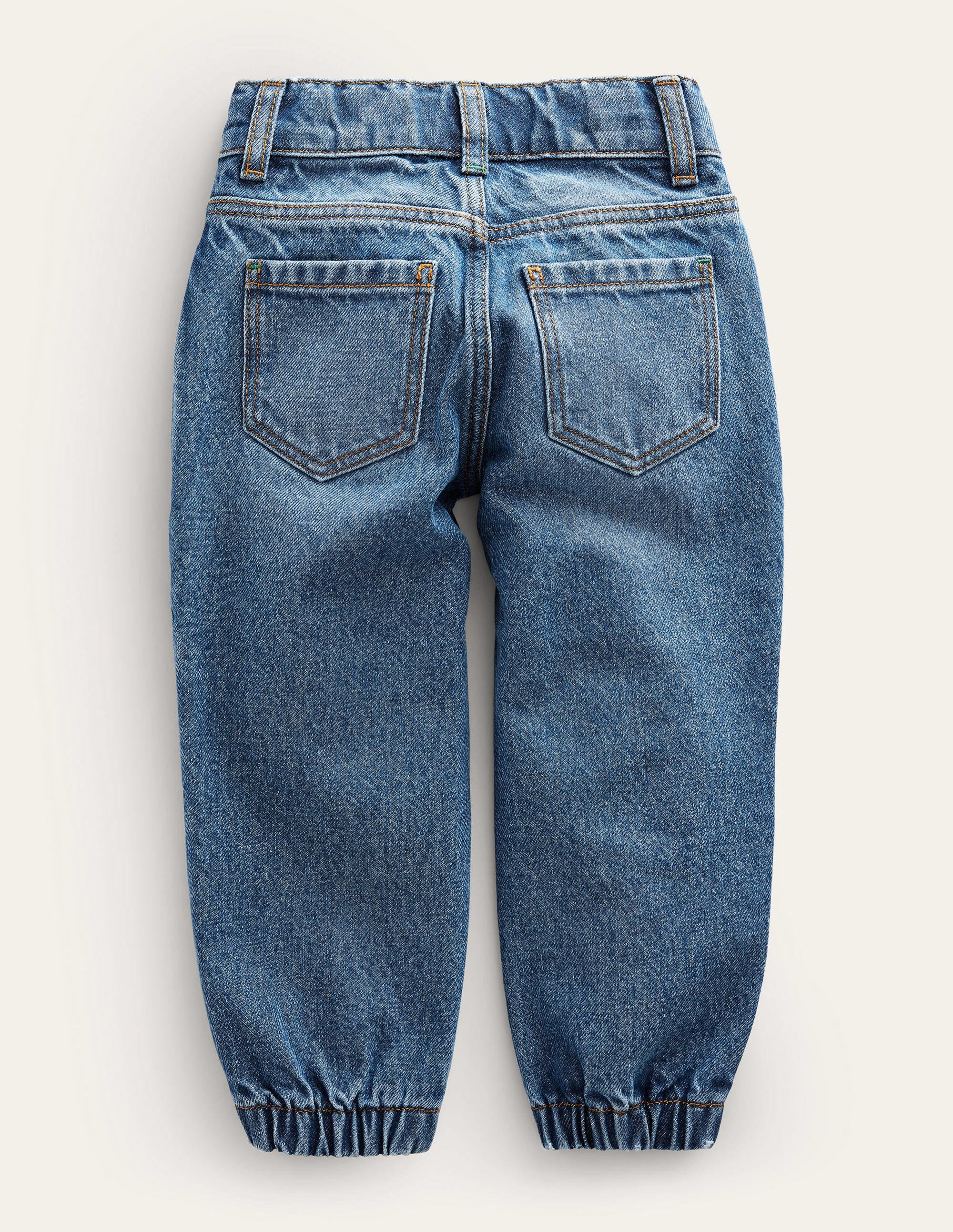 Cuffed Denim Jeans-Light Vintage Wash - Image 2