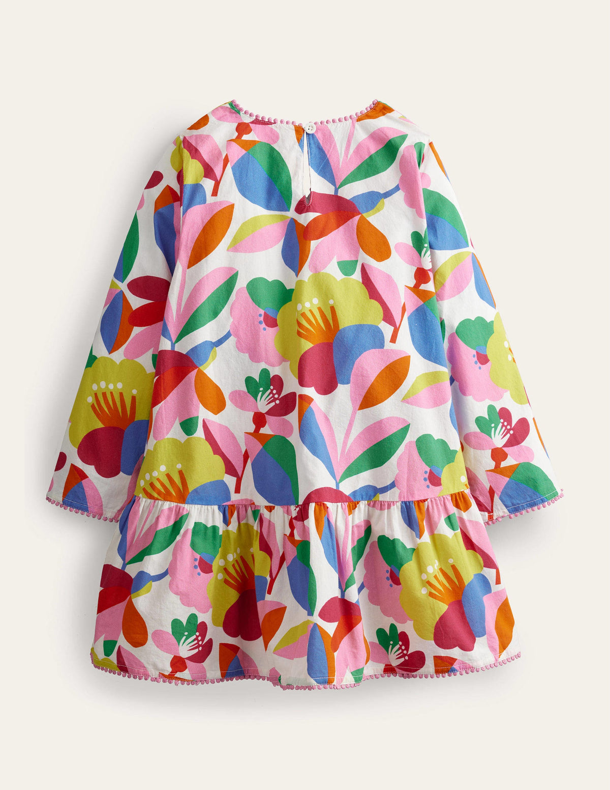 Long-sleeved Printed Kaftan-Ivory, Multi Fabulous Floral - Image 2