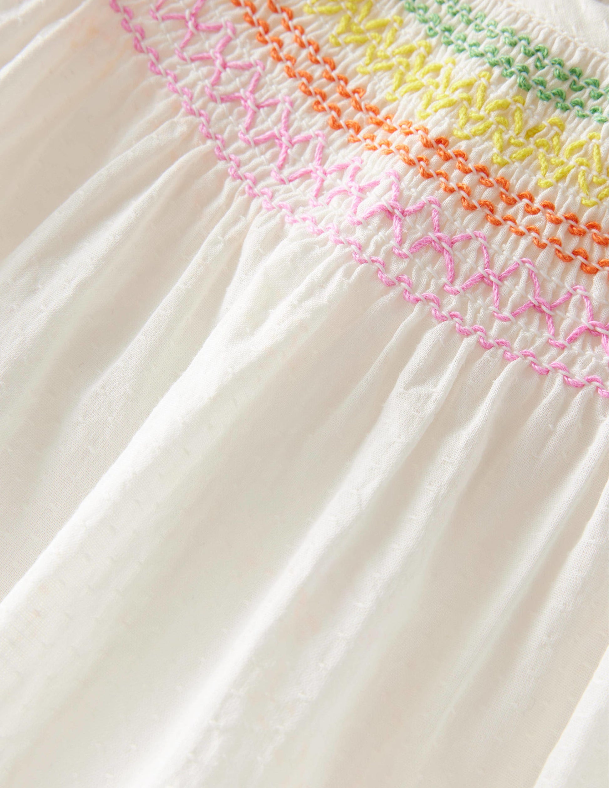 Woven Smocked Top-Ivory Rainbow Smocking-3