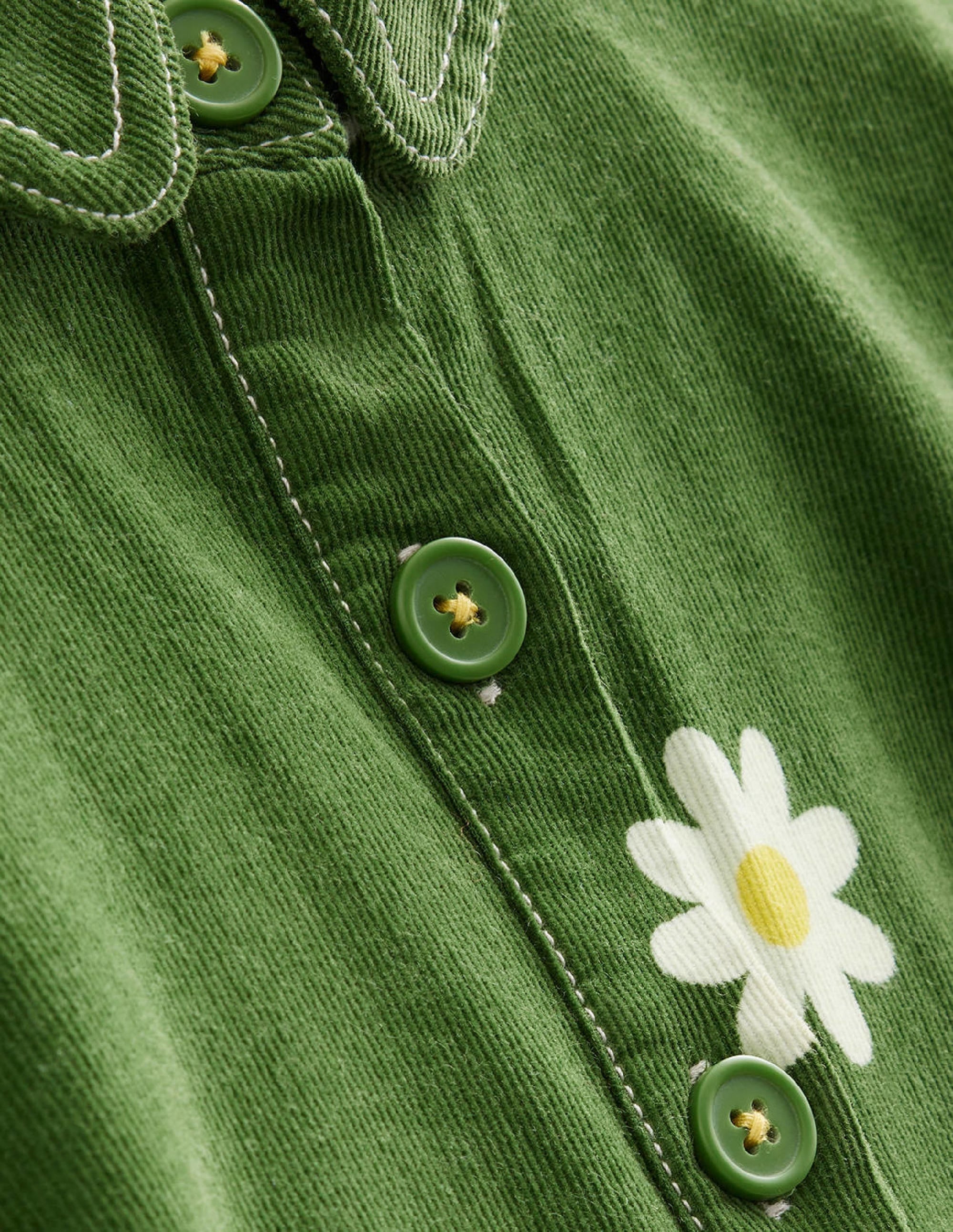 Utility Dress-Safari Green Daisy Stamp - Image 3