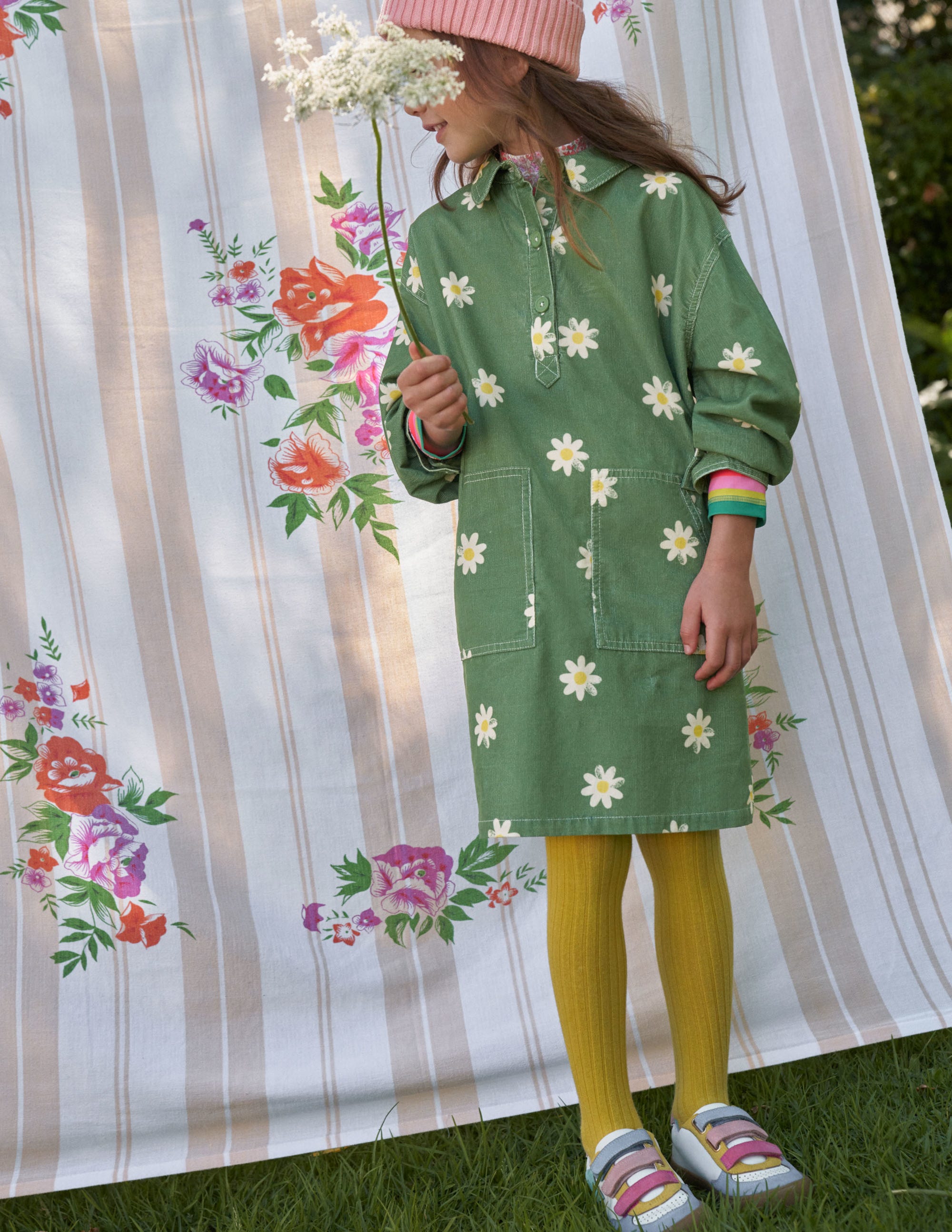 Utility Dress-Safari Green Daisy Stamp - Image 5