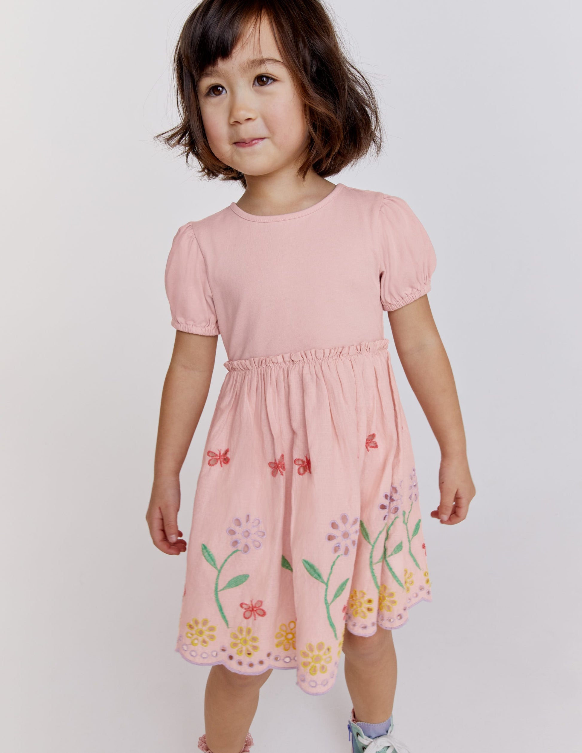 Broderie Twirly Dress-Pale Pink-7