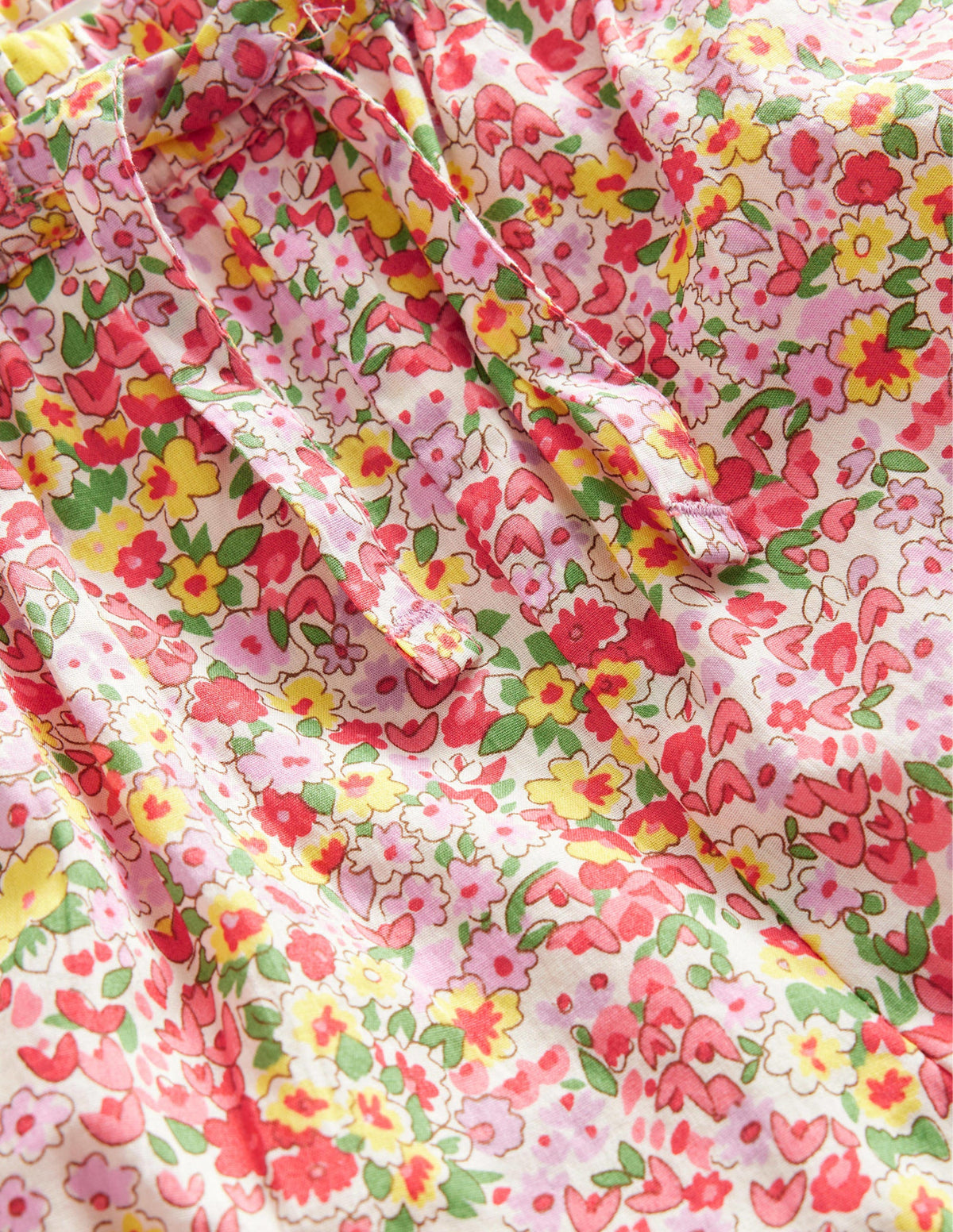 Embroidered Hem Shorts-Peach Punch Floral - Image 3
