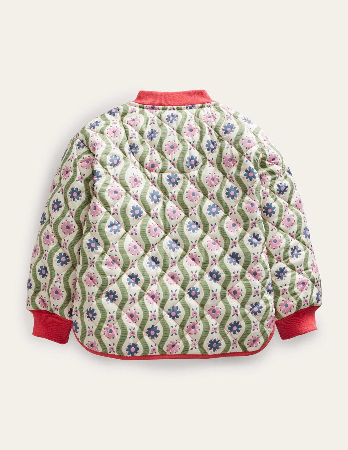 Quilted Bomber Jacket-Vanilla Pod Large Daisy Wave-2