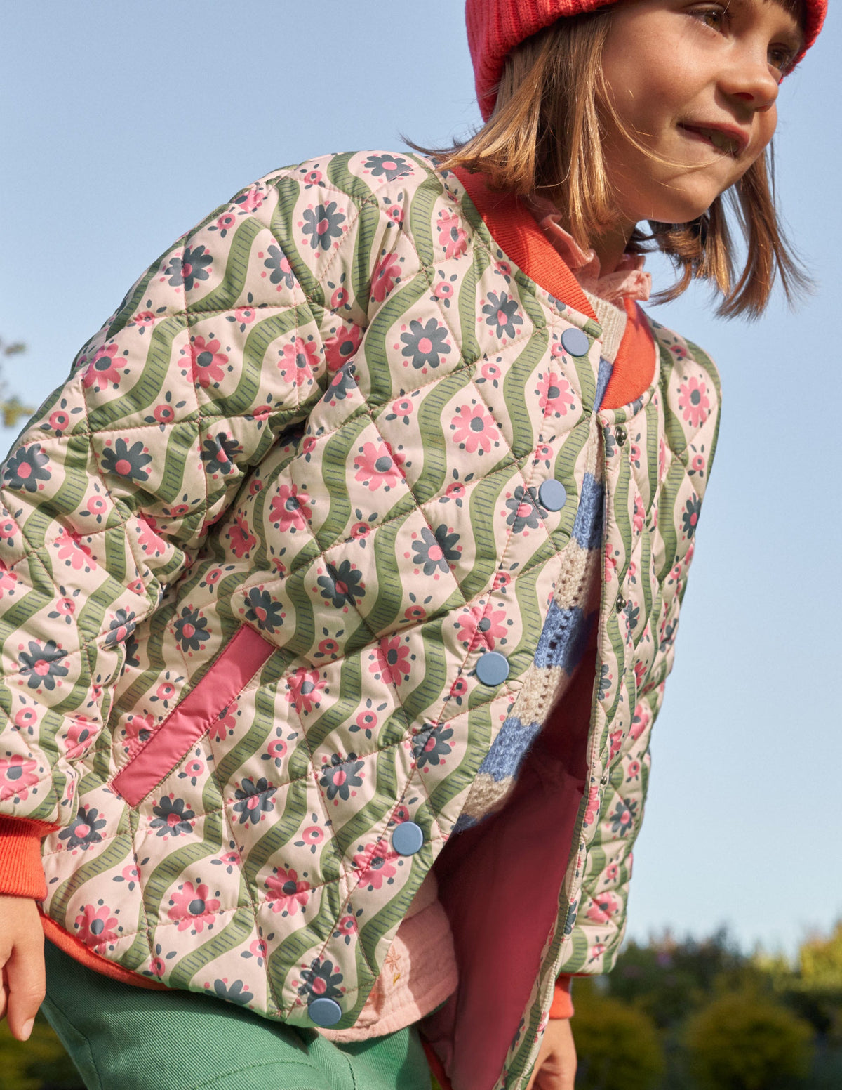 Quilted Bomber Jacket-Vanilla Pod Large Daisy Wave-6