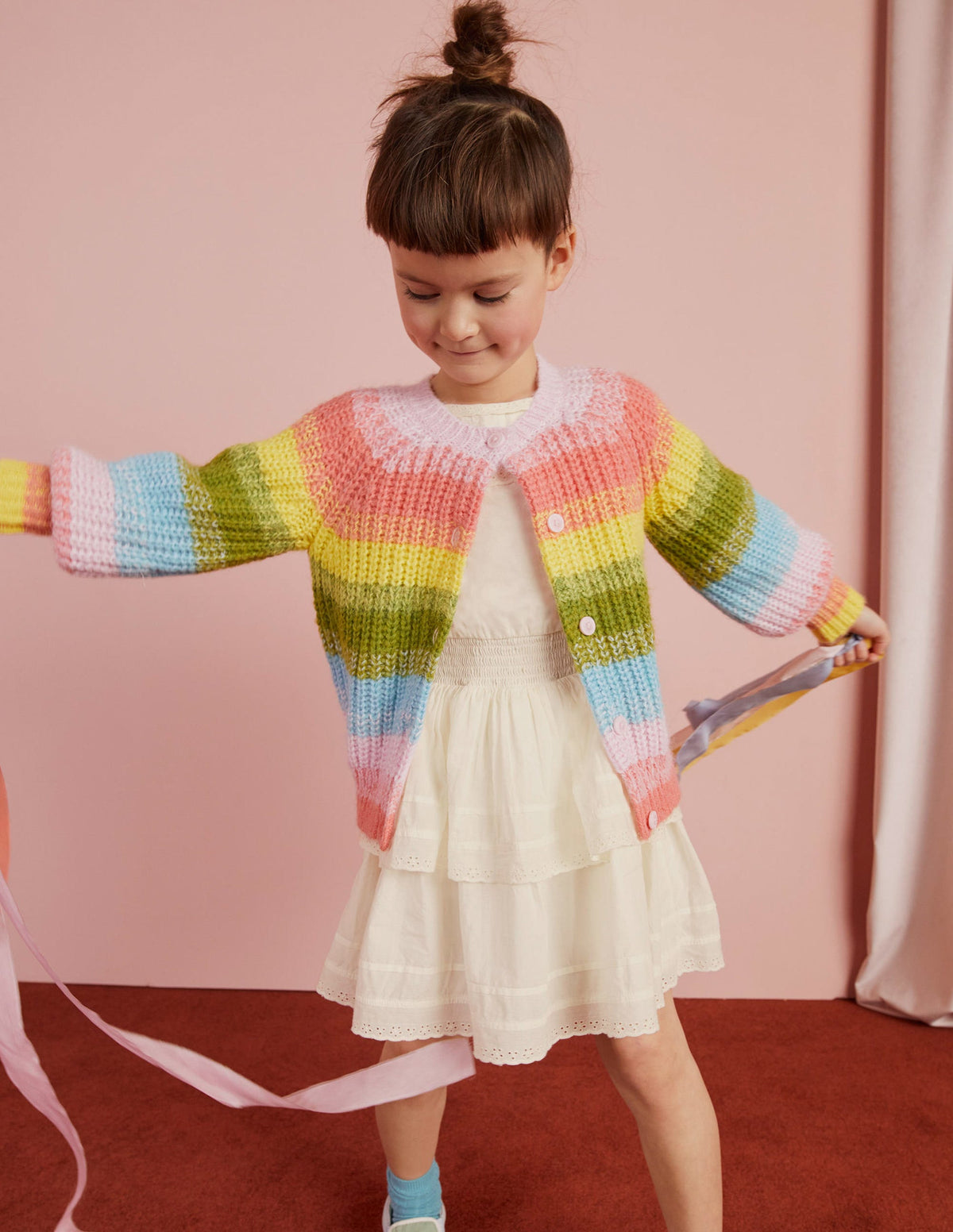 Ombre Rainbow Cardigan-Multi - Image 7
