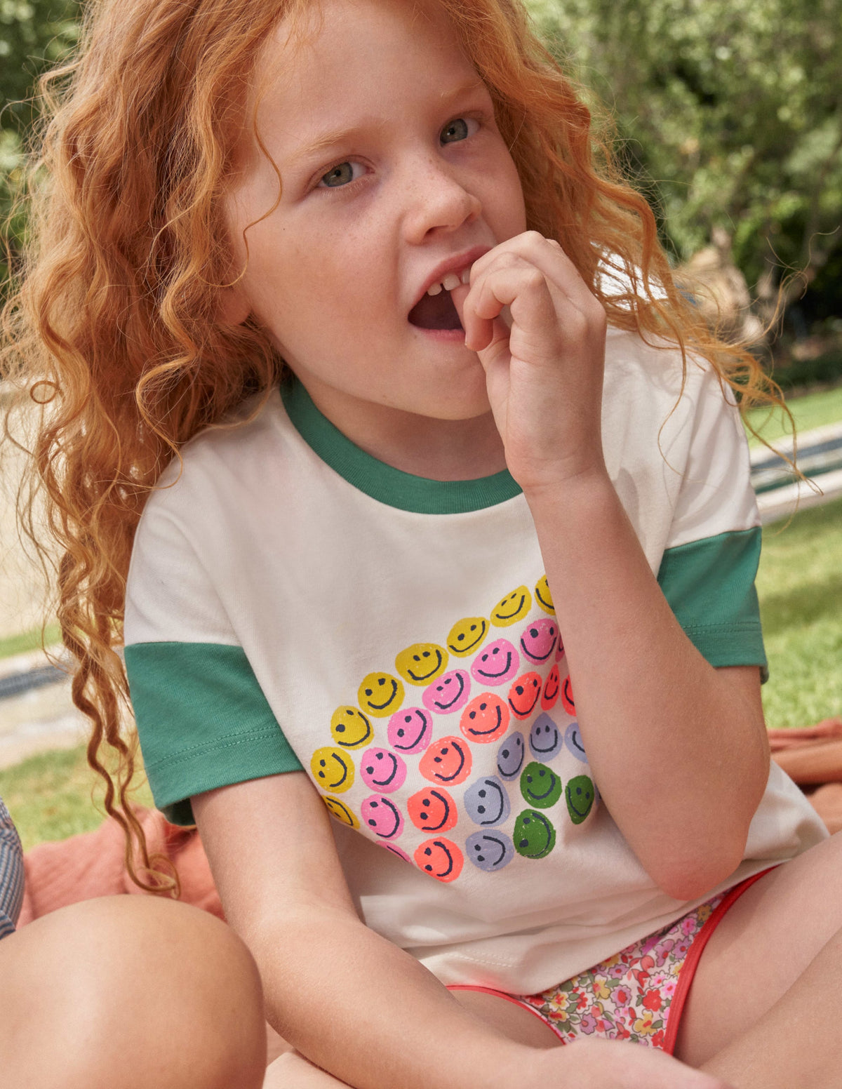Printed Graphic T-shirt-Mountain Green Rainbow - Image 5